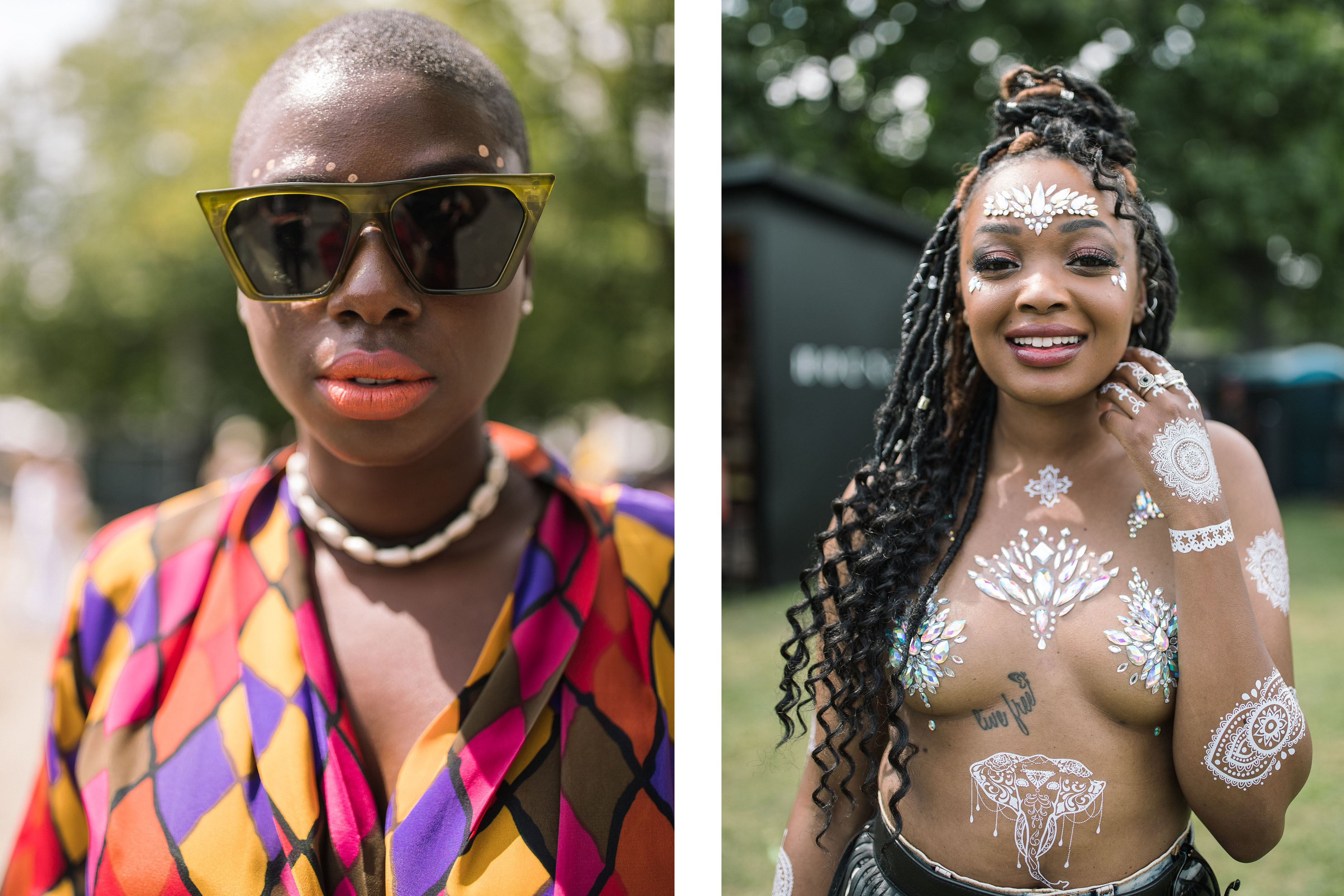 Menschen auf dem Afropunk Festival.