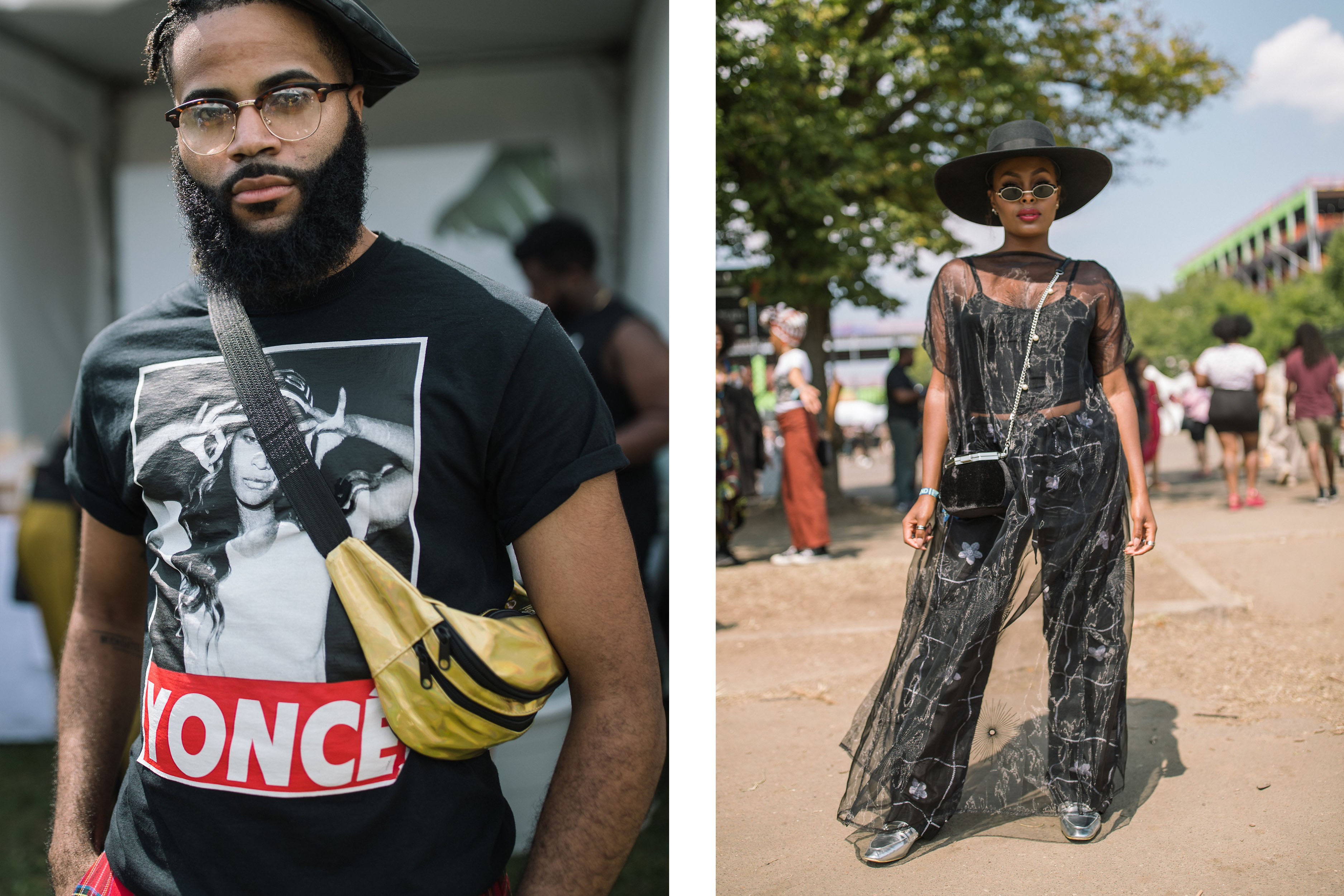 Menschen auf dem Afropunk Festival.