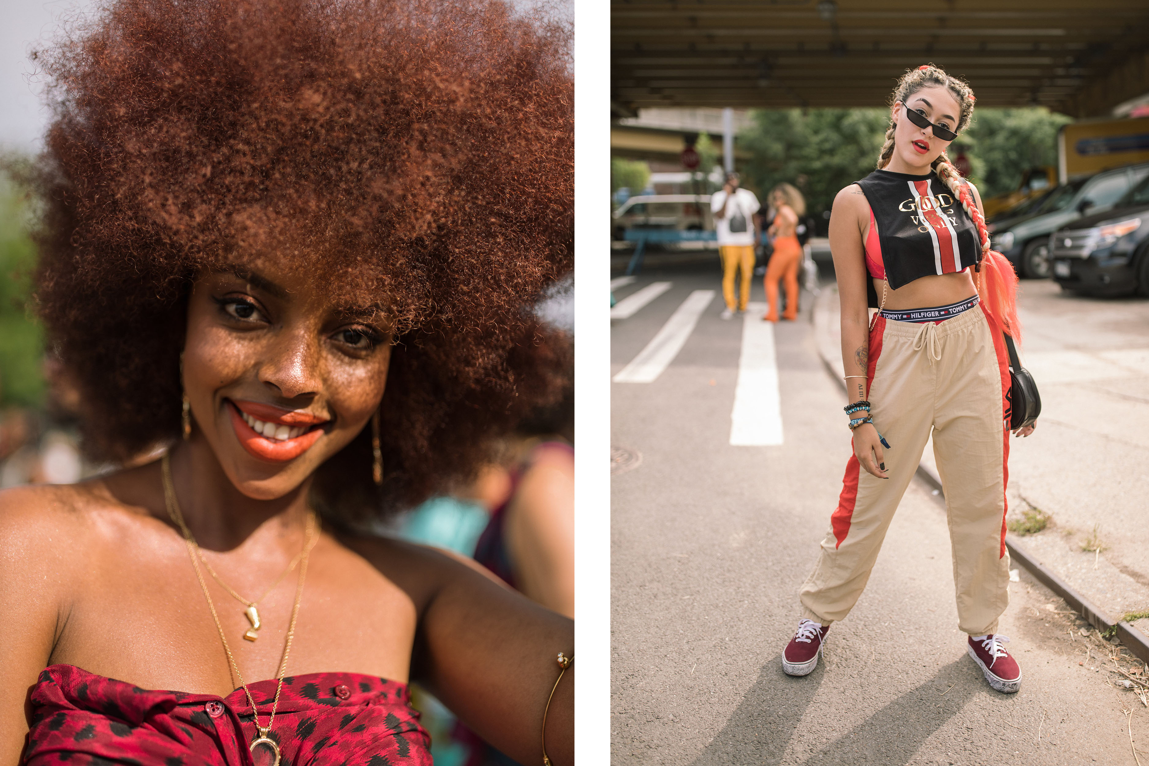 Menschen auf dem Afropunk Festival.