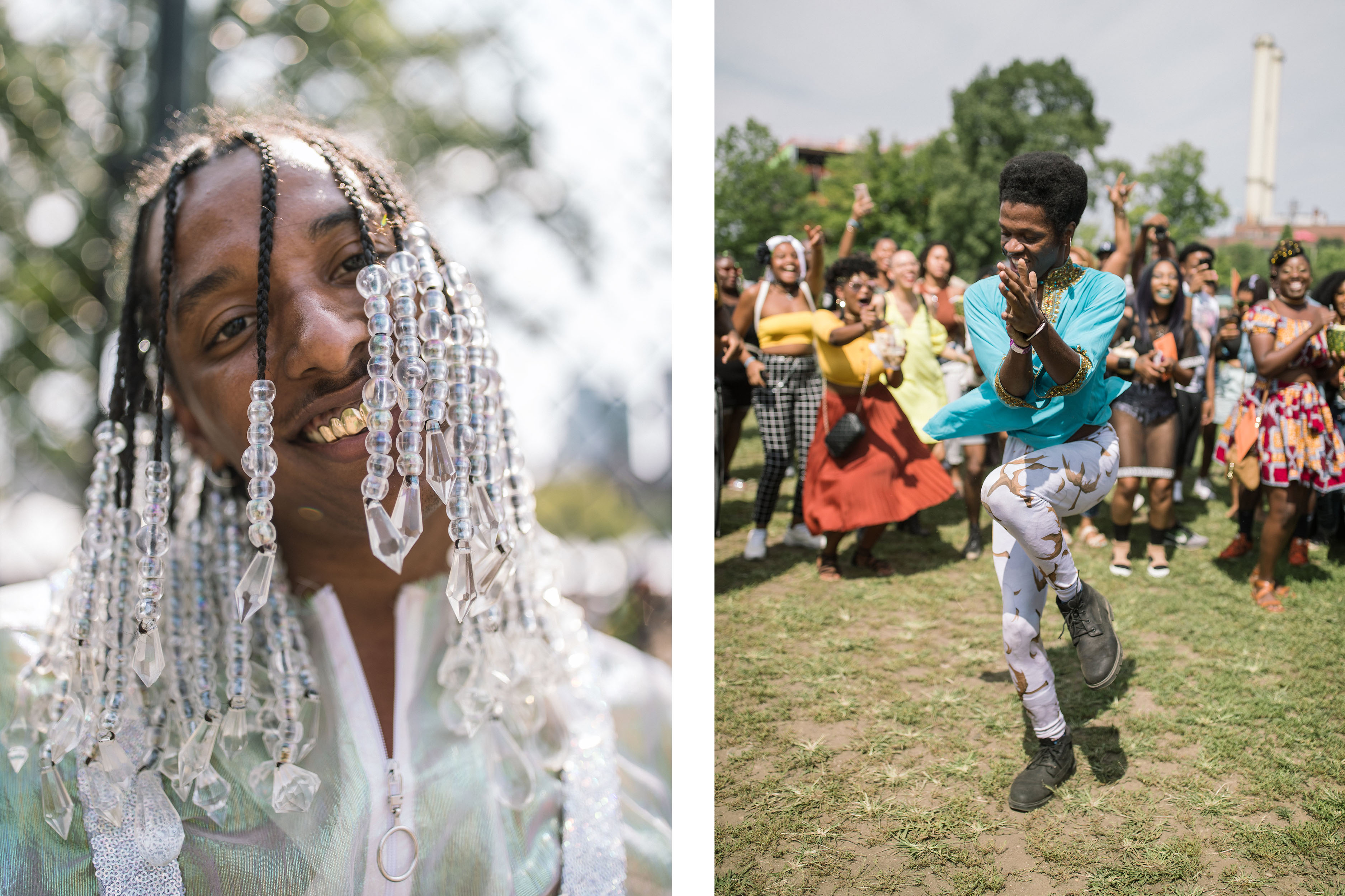 Menschen auf dem Afropunk Festival.