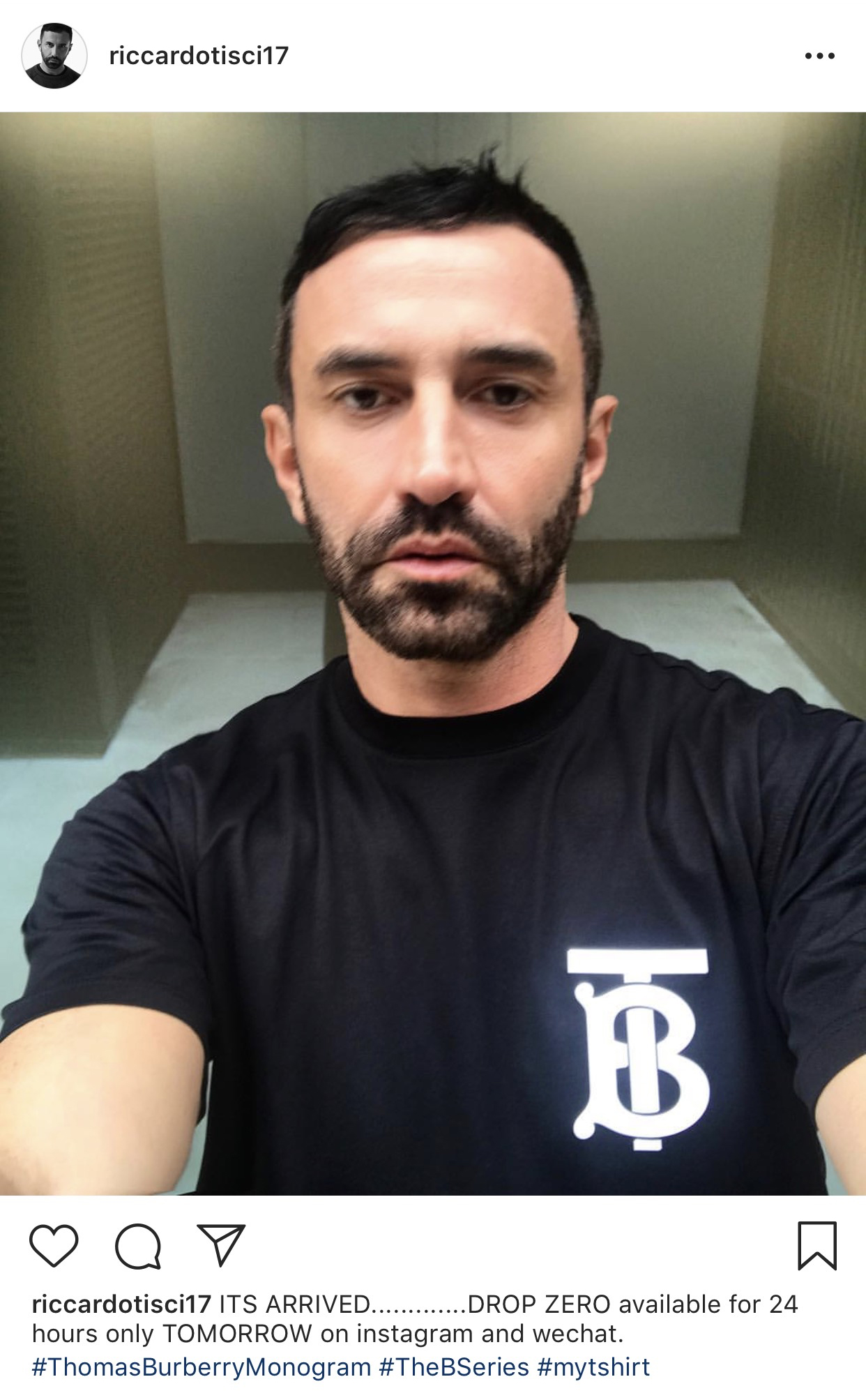 t shirt burberry riccardo tisci