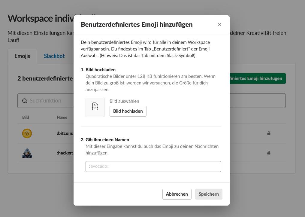 Screenshot von Slack.