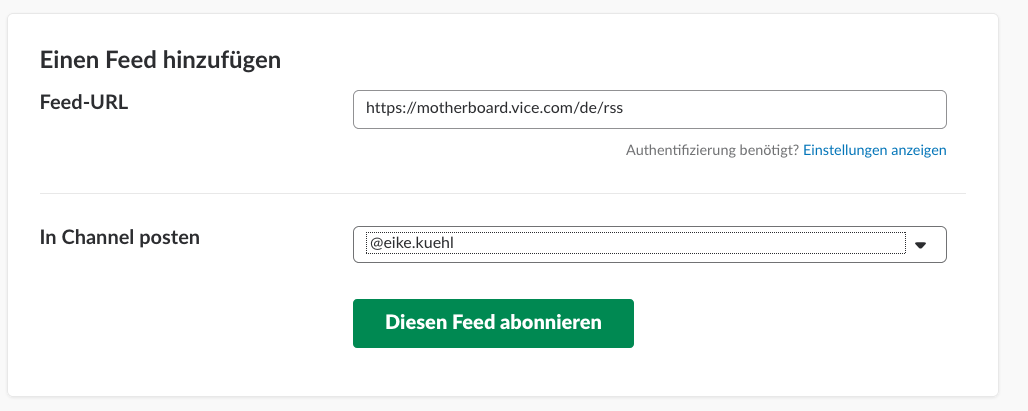 Die Reader-Funktion von Slack.