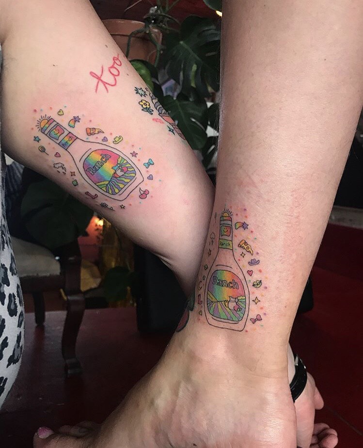 This ink proves that theres no longer a reason to buy Lisa Frank folders  when you can just have all of the designs on your arm  Sleeve tattoos Lisa  frank Creative