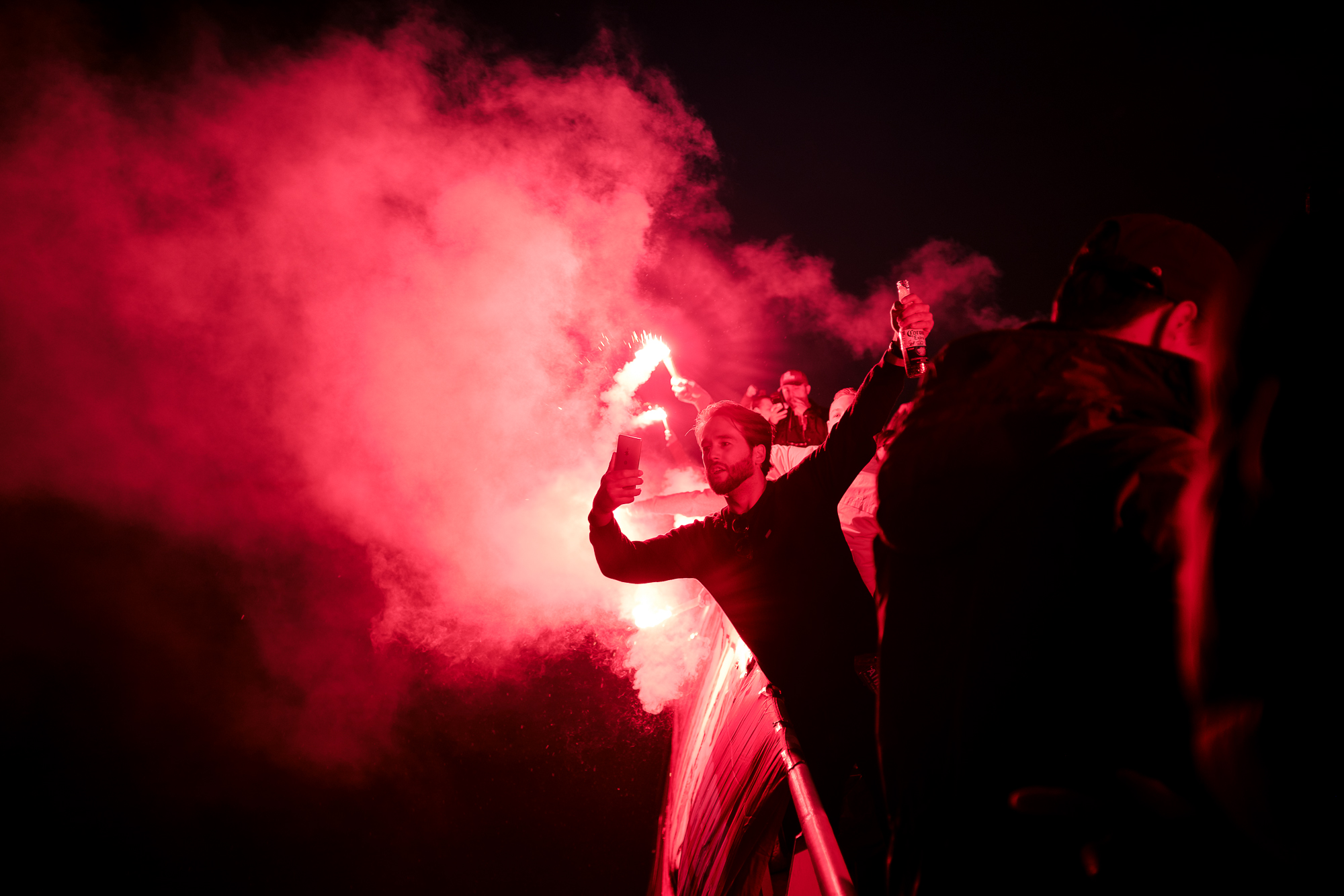 Pyro op de boot.