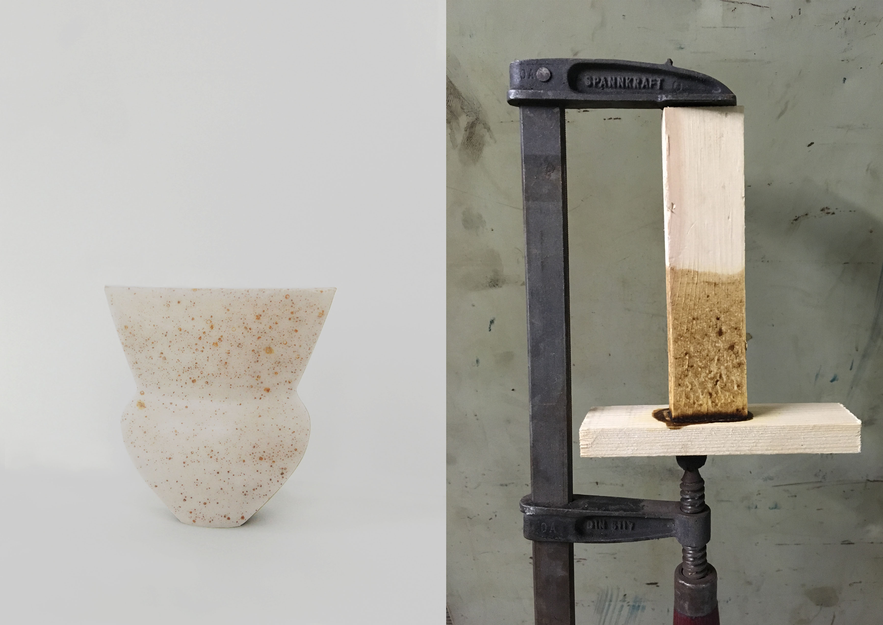 Links: Mudernism van Billie van Katwijk. Rechts: Bio-binding van Jeroen Wand.