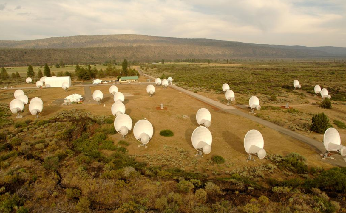 Aerial view of the Allen Telescope Array