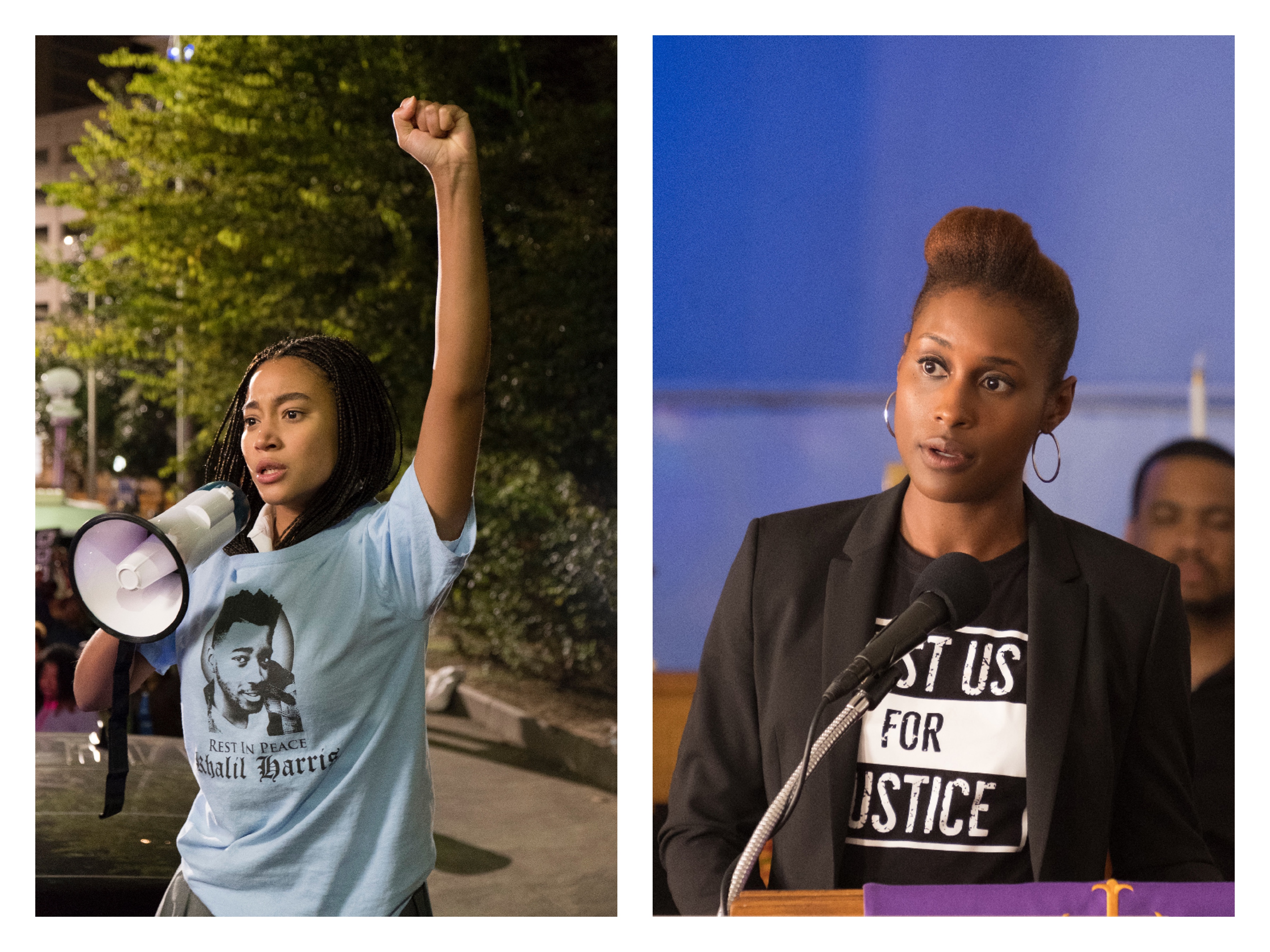 Amandla Stenberg and Issa Rae in 'The Hate U Give'