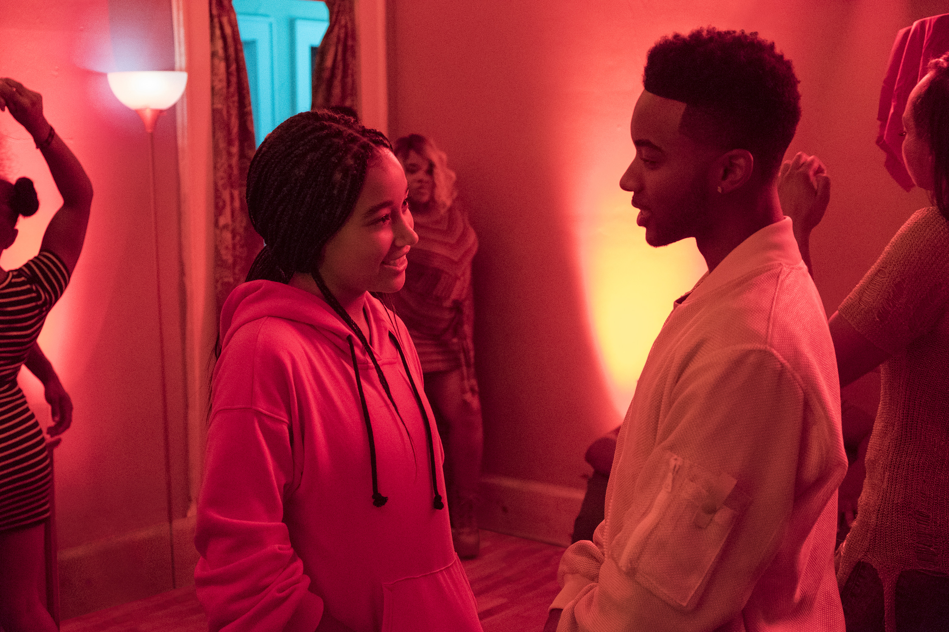 Amandla Stenberg and Algee Smith in THE HATE U GIVE. Photo Credit: Erika Doss.