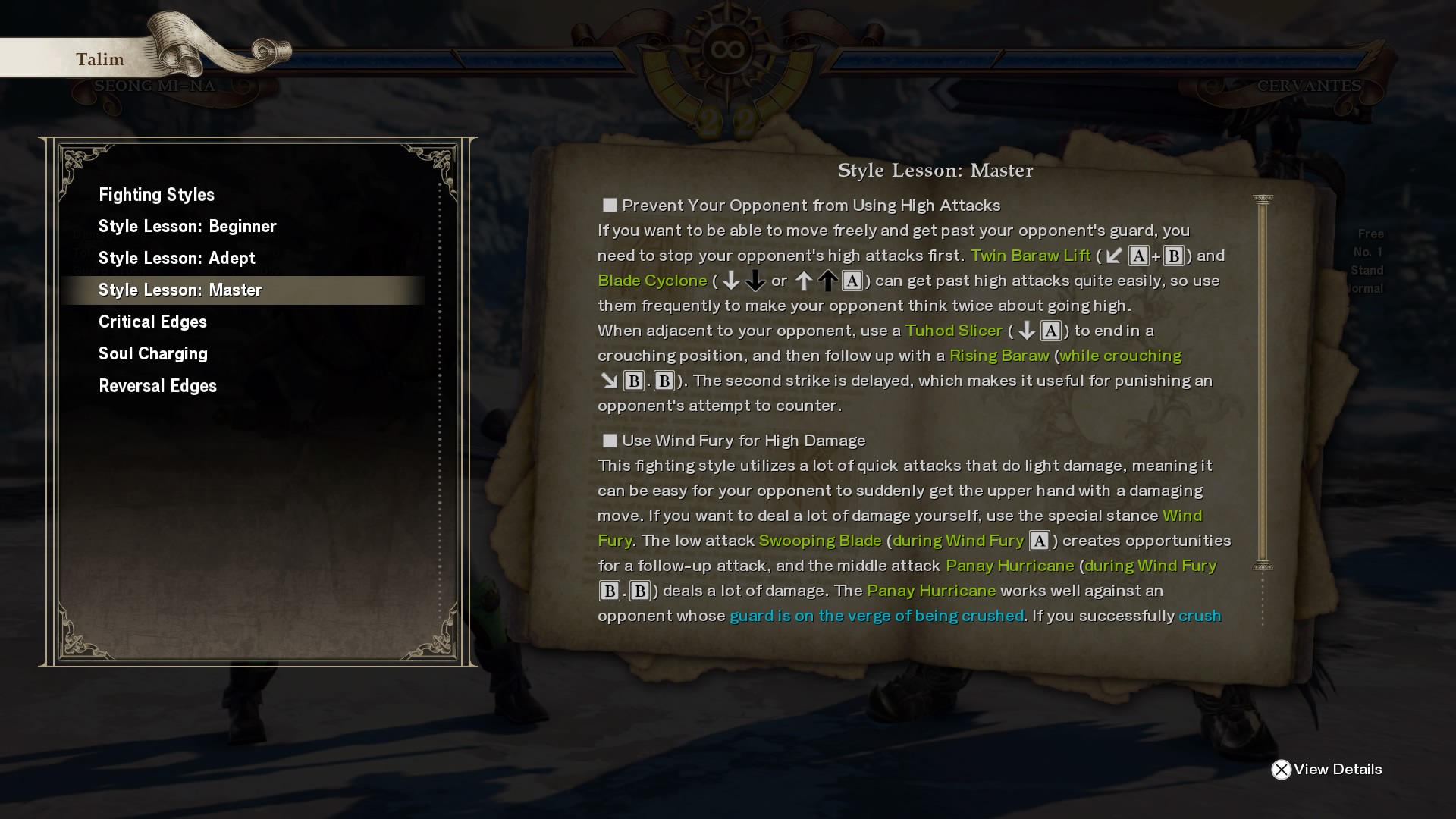 Soulcalibur VI text