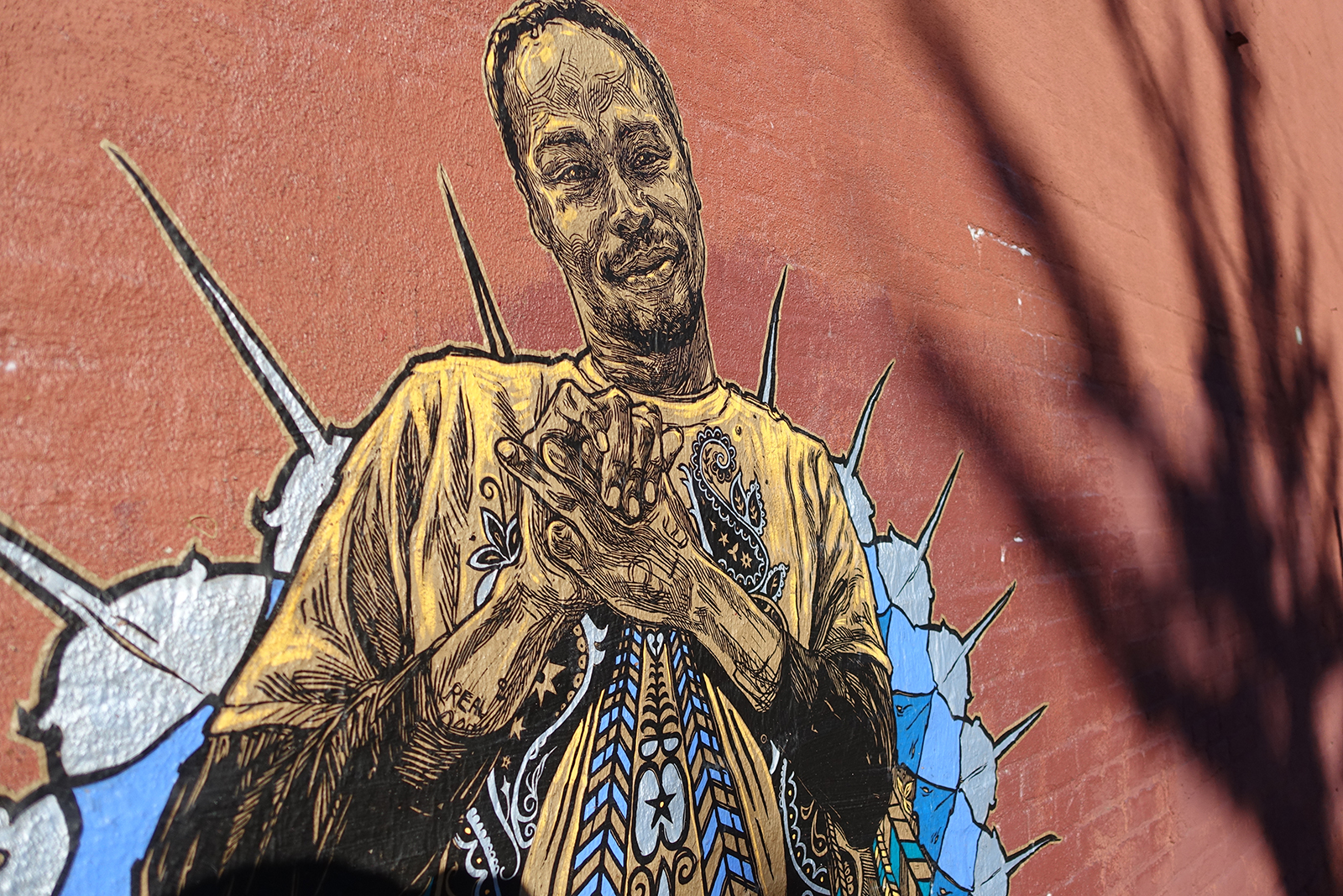 The mural of
