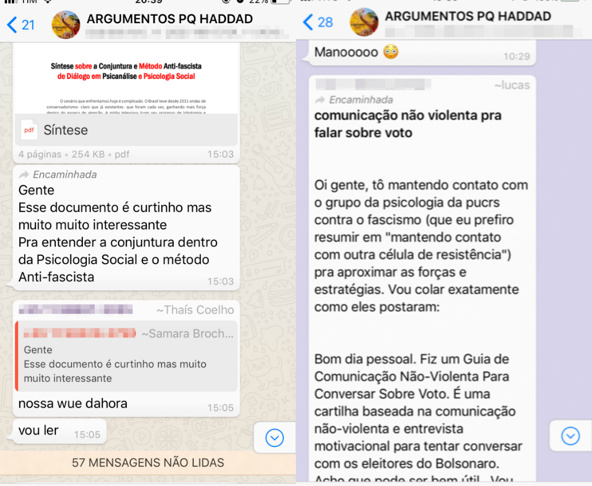 Depósito de Textos do Blog0news: Parente é serpente: Disputa Bolsonaro x  Haddad acirrou ânimos em grupos de família no WhatsApp