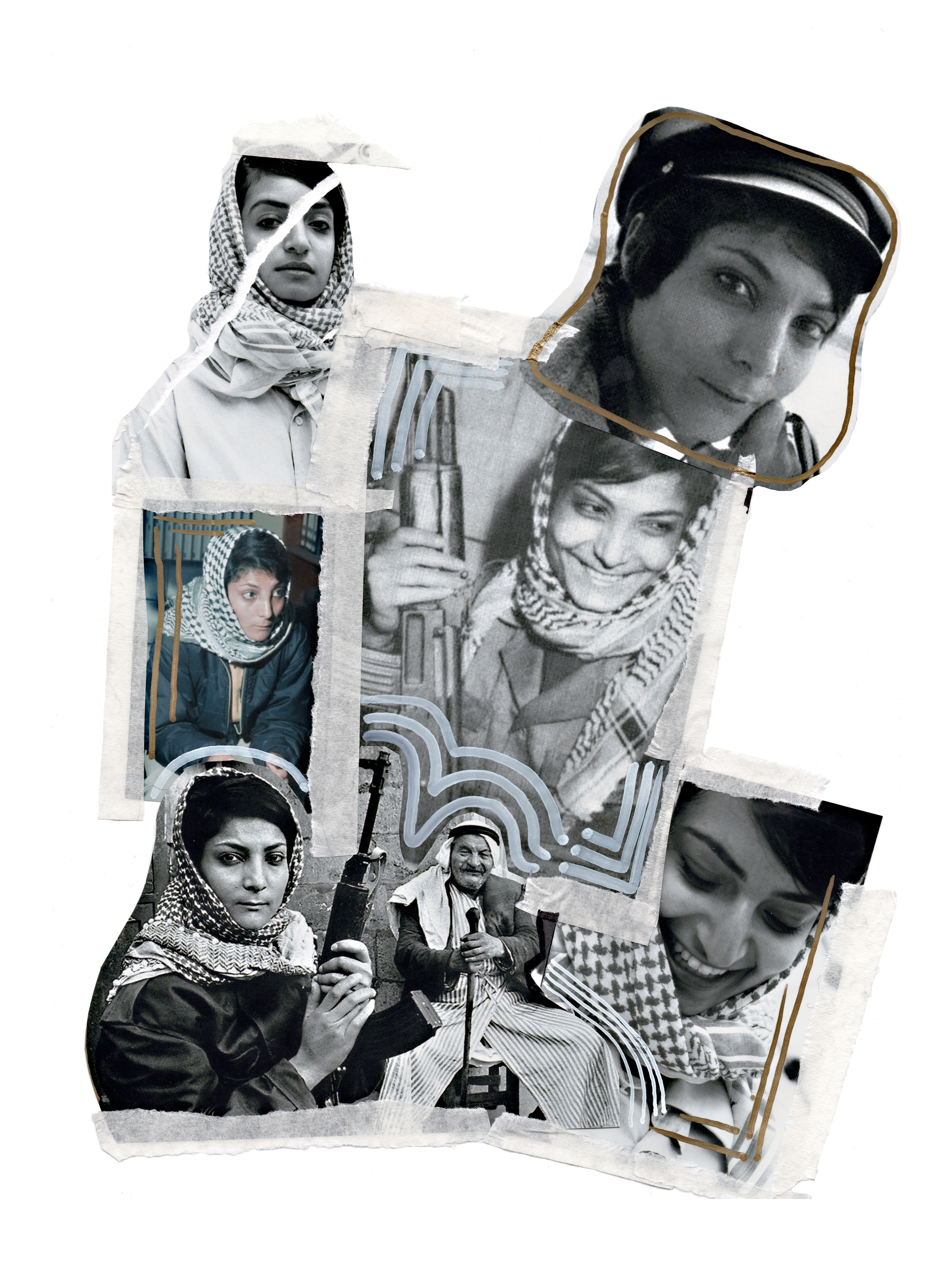 Leila Khaled collage