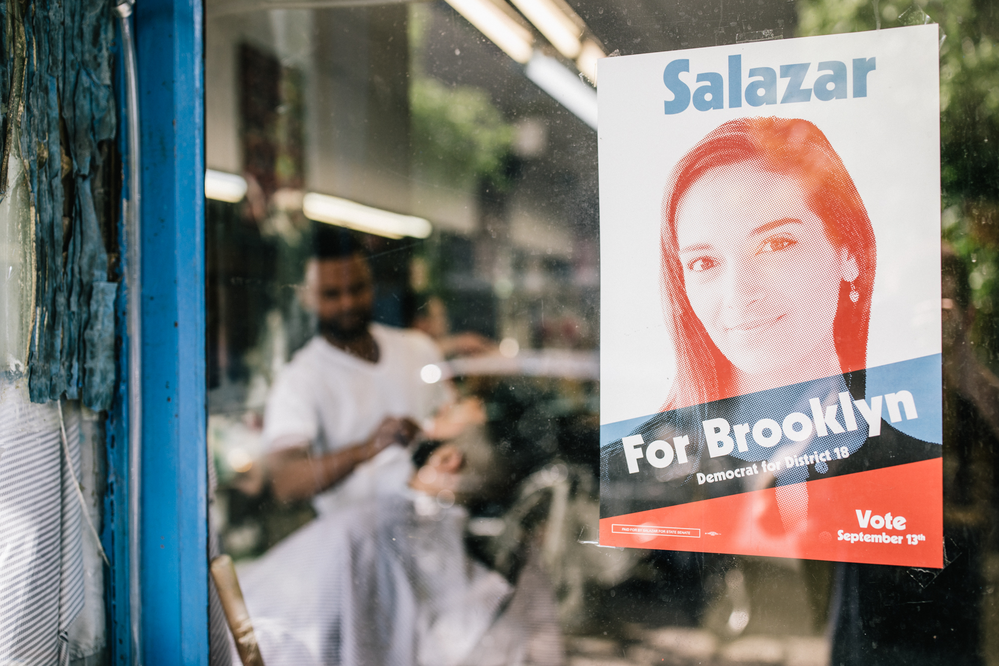 A campaign flyer for Julia Salazar in Brooklyn