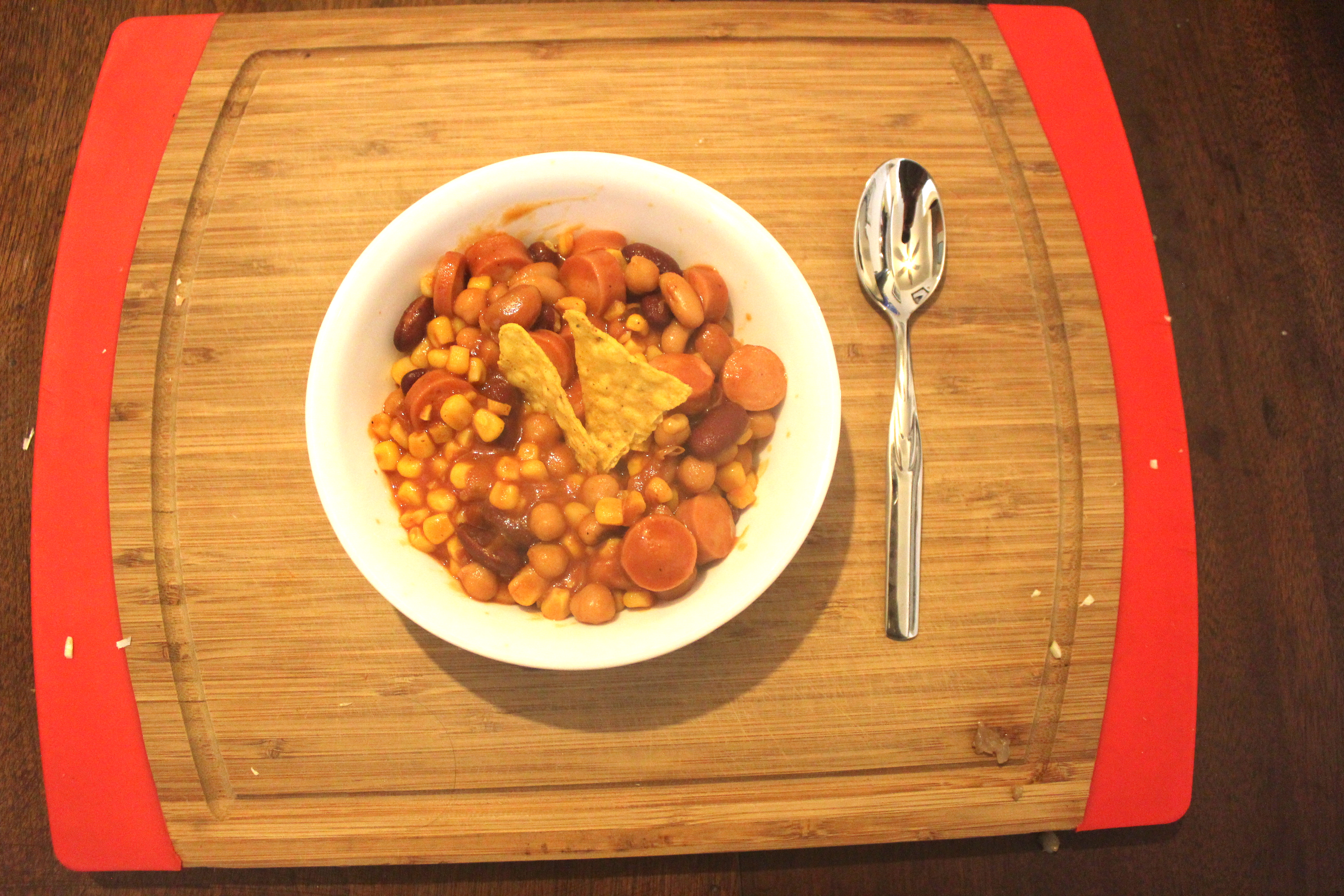 hot dog bean soup