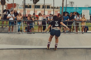 Dita Davis at the skate park