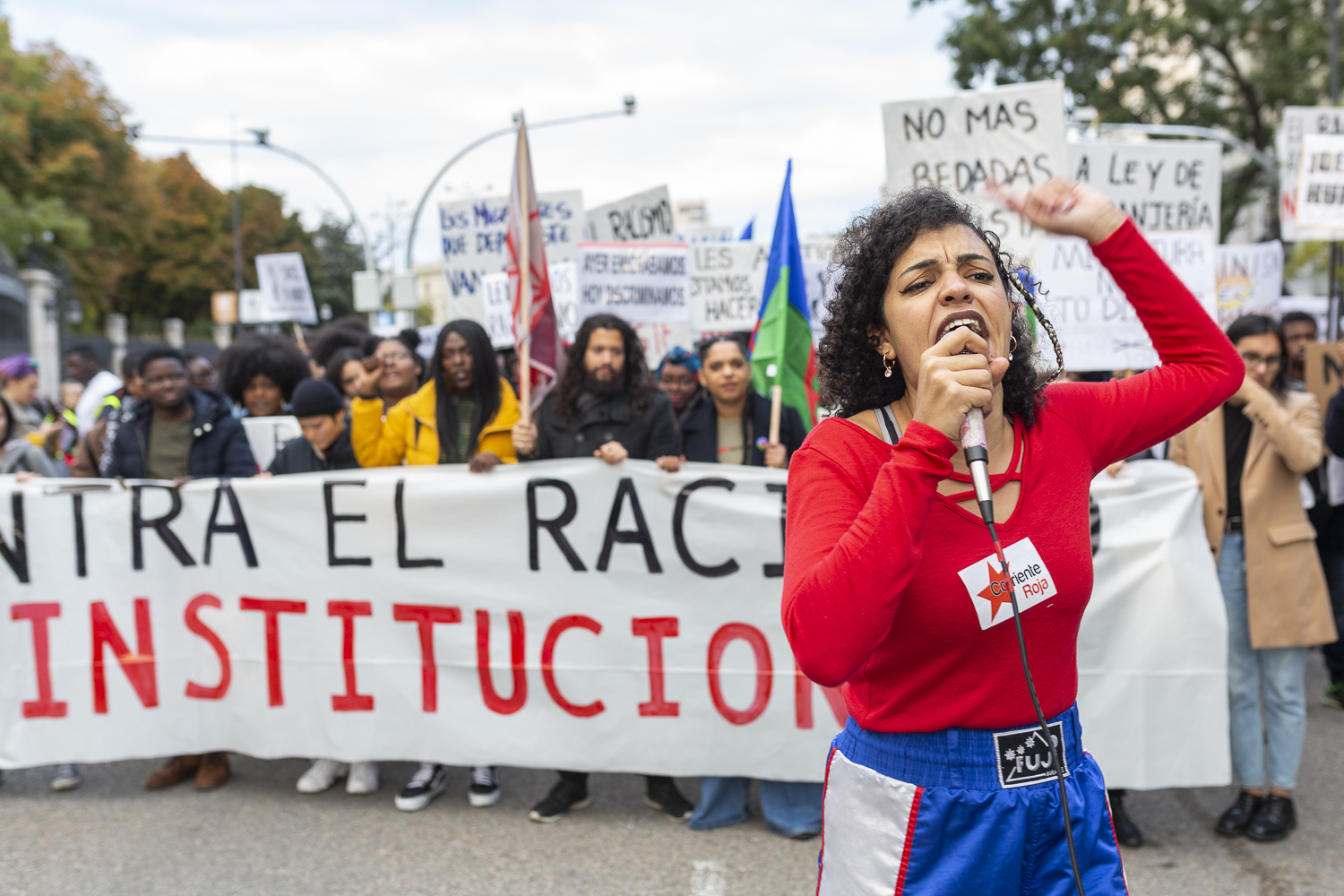 manifestación antiracista cierre cies Madrid 11N