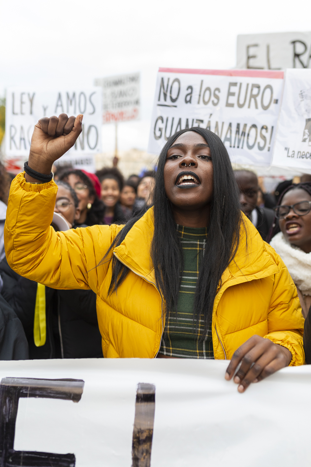 manifestación antiracista cierre cies Madrid 11N