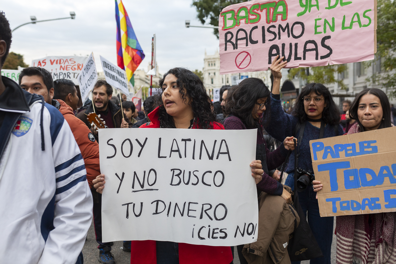 manifestación antiracista cierre cies Madrid 11N