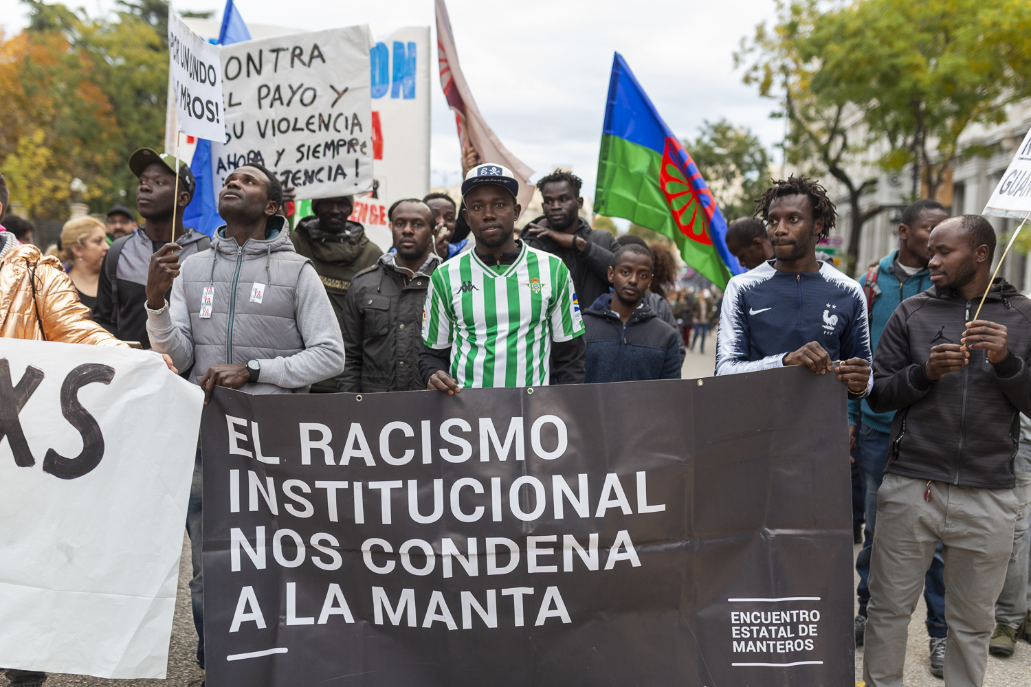 manifestación antiracista cierre cies Madrid 11N