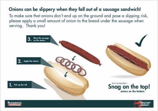 Bunnings sausage sizzle diagram