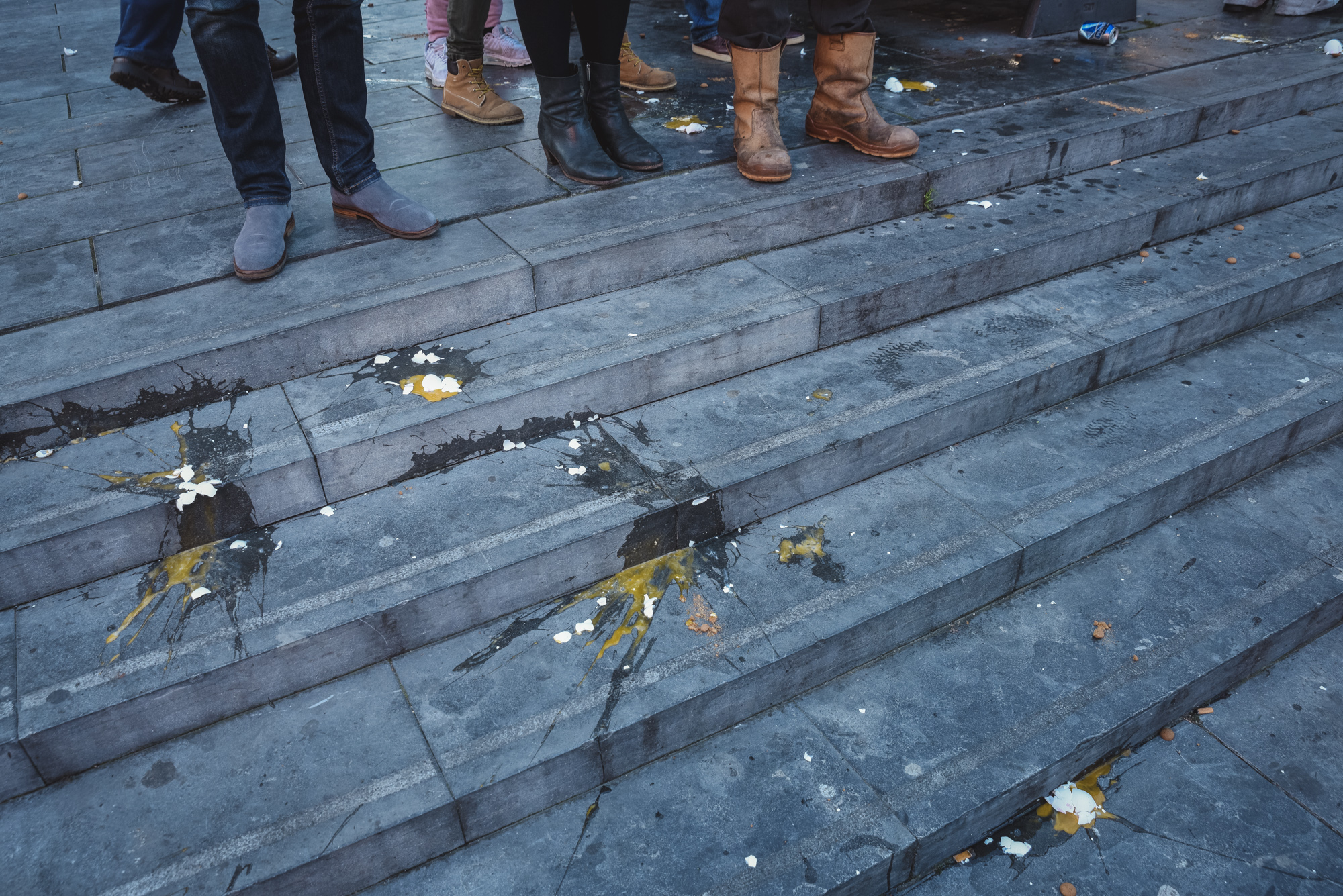 Pro-pietdemonstranten tijdens de Intocht van Sinterklaas in Eindhoven 2018