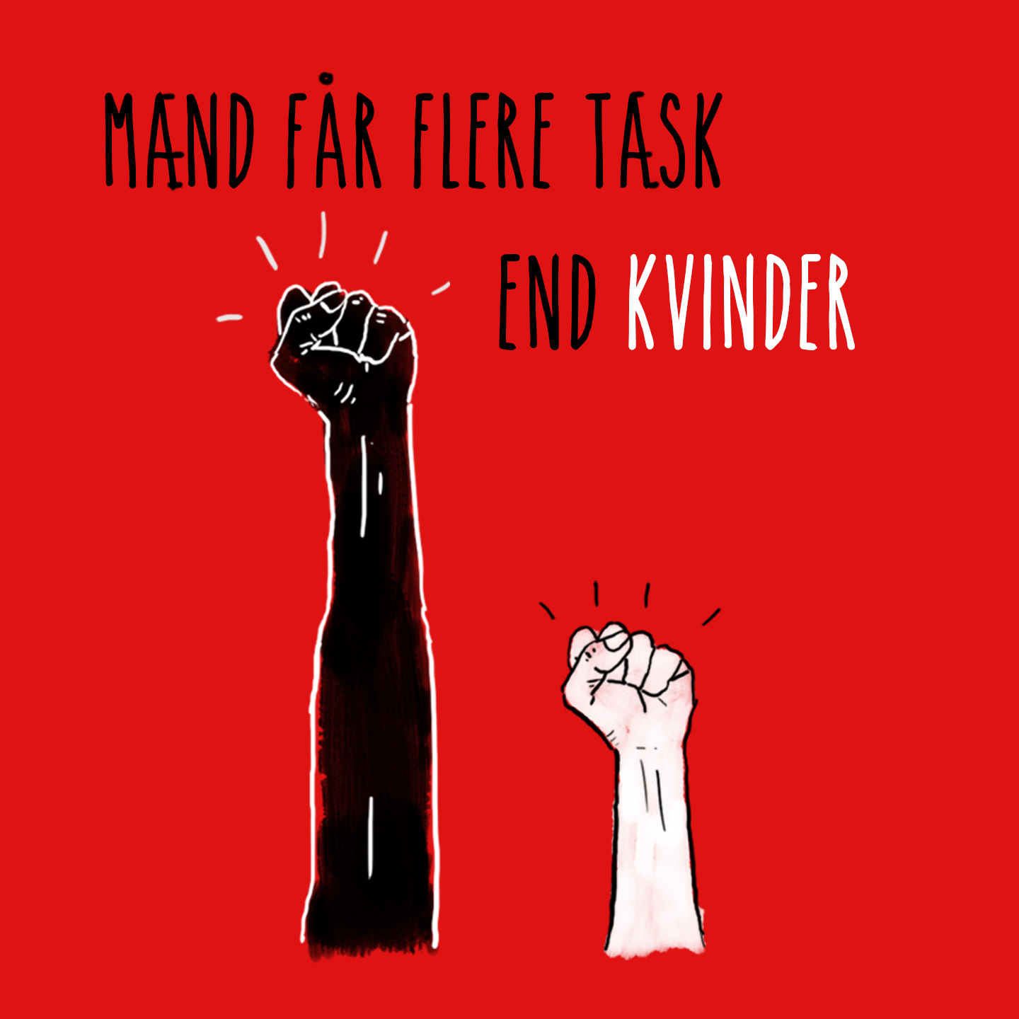 Billede med teksten: Mænd får flere tæsk end kvinder