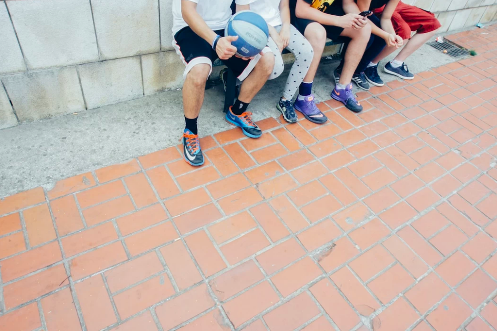Basketballers in Bosnië.