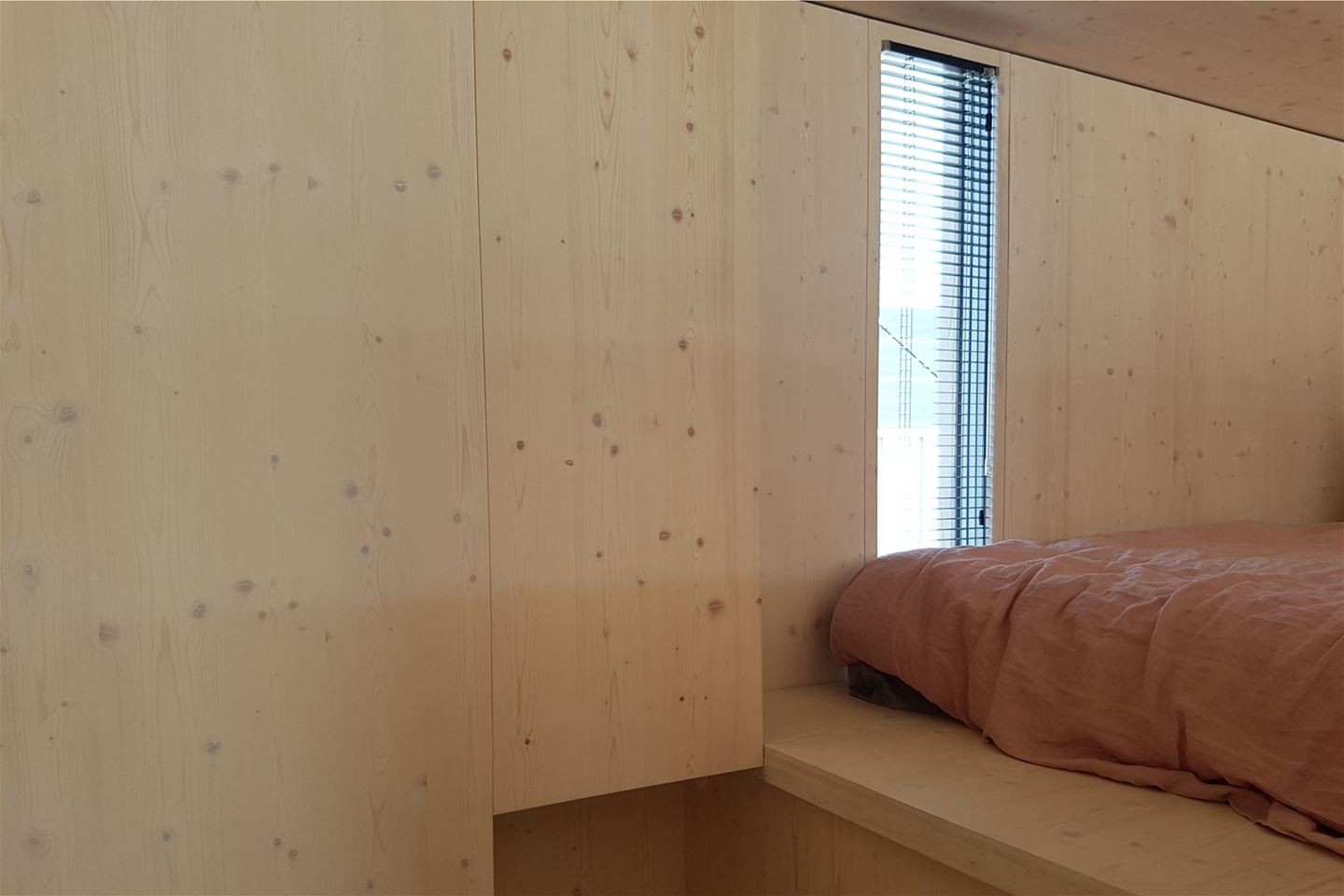 Het interieur van het tiny house