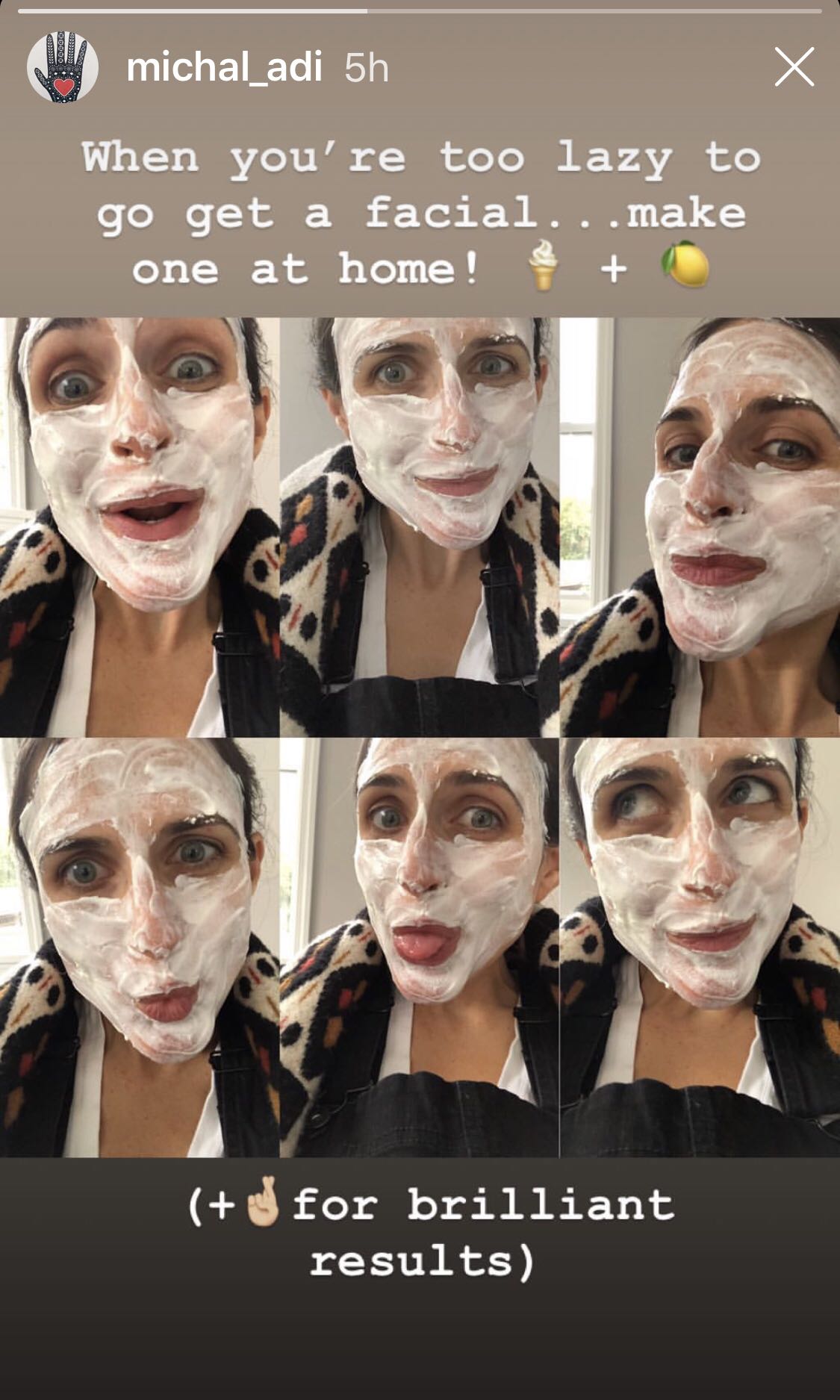 Michal Shamli shows off her yogurt lemon face scrub.