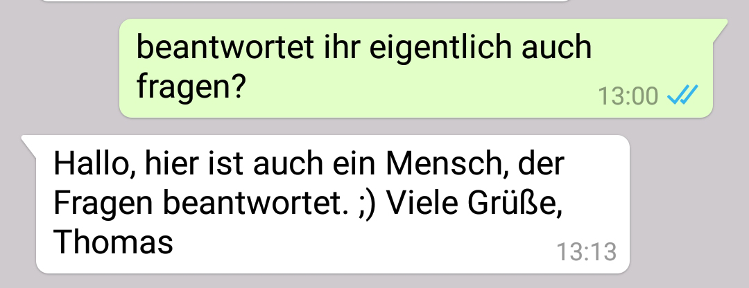 Screenshot von WhatsApp