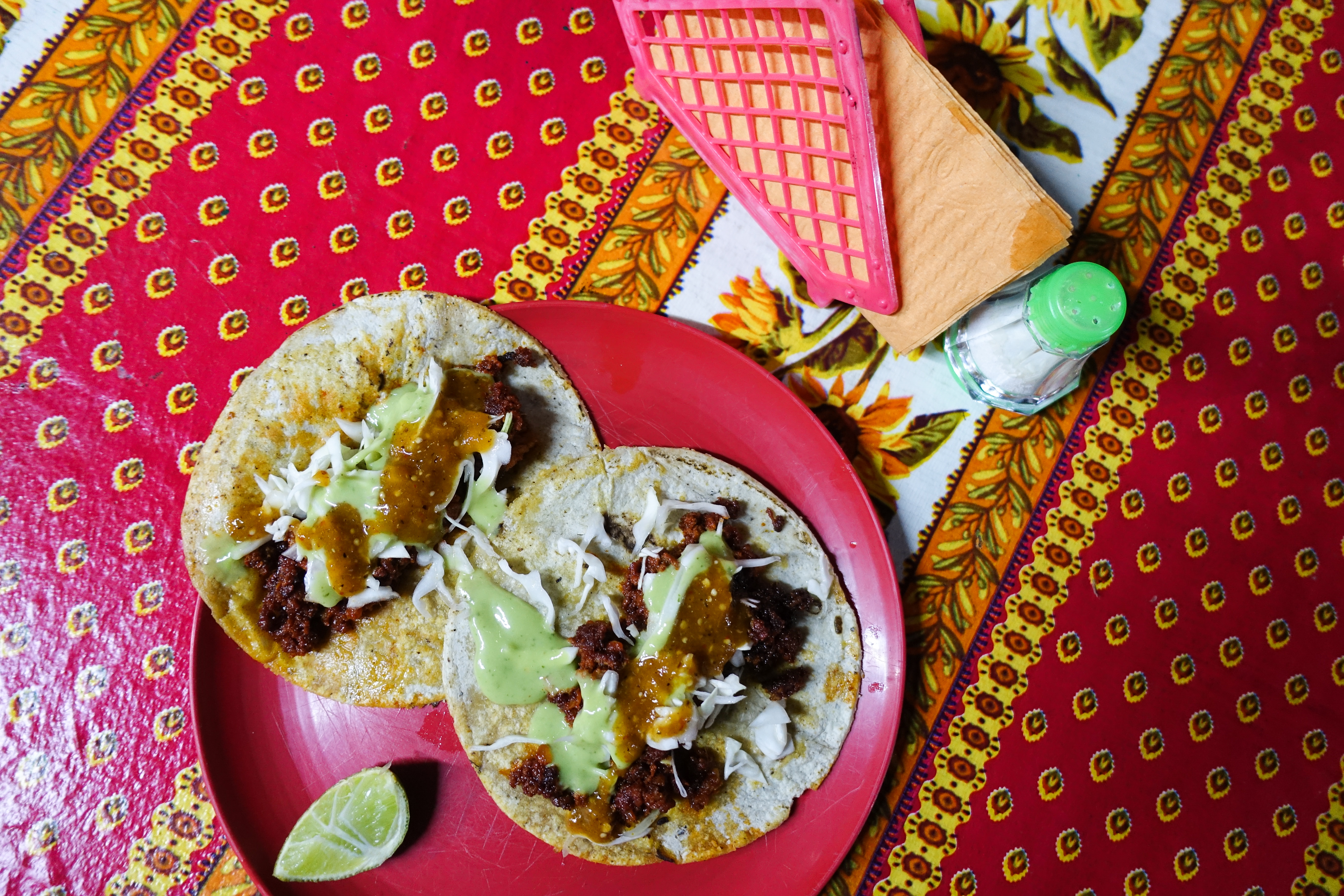 Fresh chorizo tacos