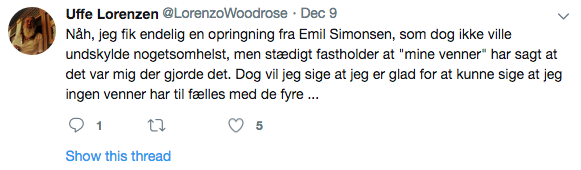 Uffe Lorenzen Emil Simonsen Twitter
