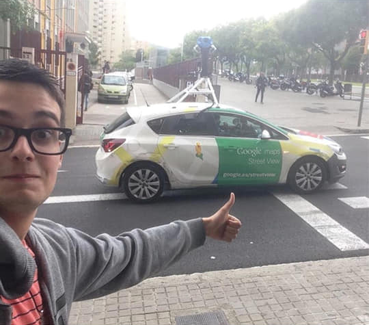 Google Street View coche Barcelona