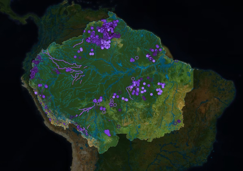 Mapa garimpo ilegal na Amazonia