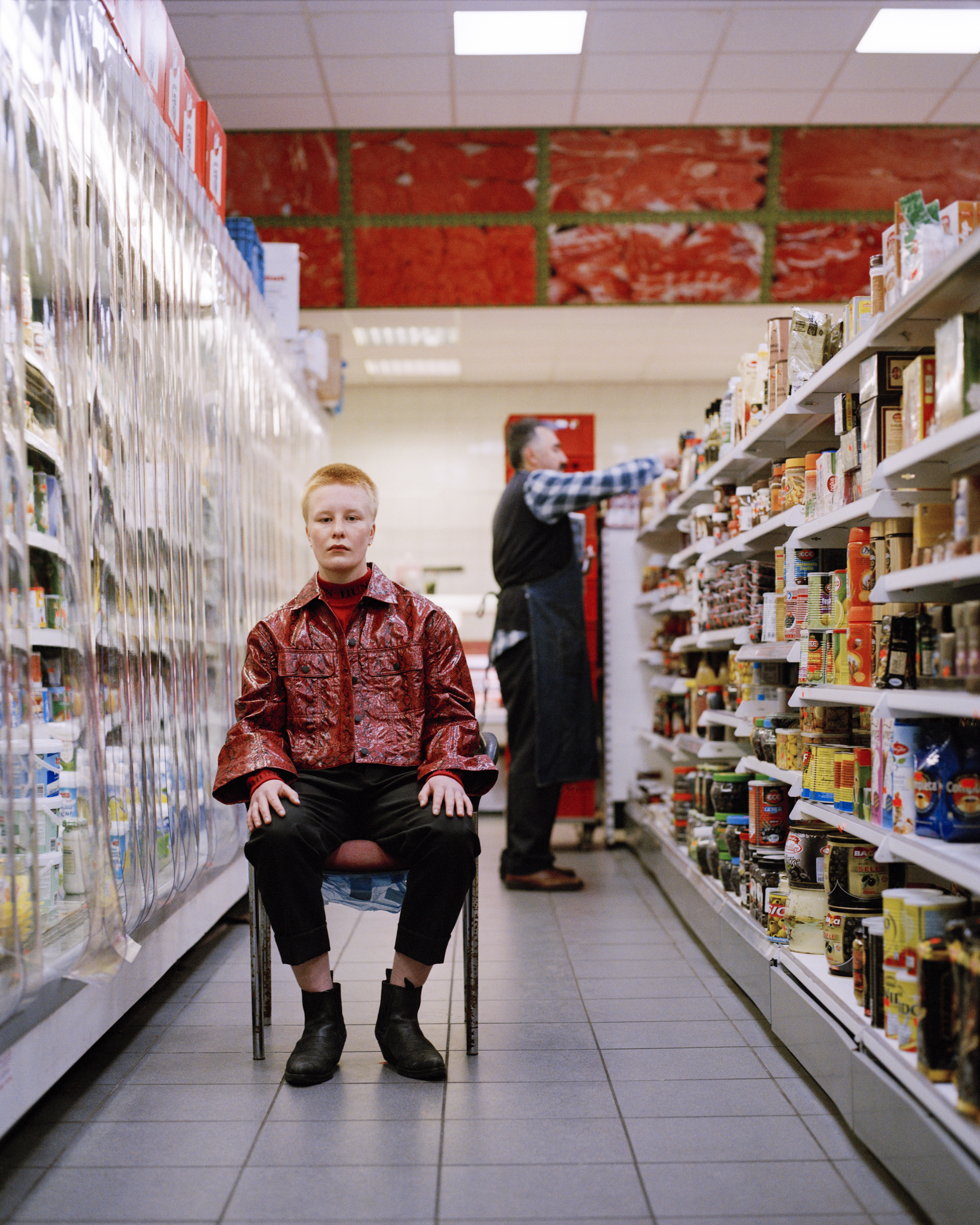 Model Jip in supermarkt