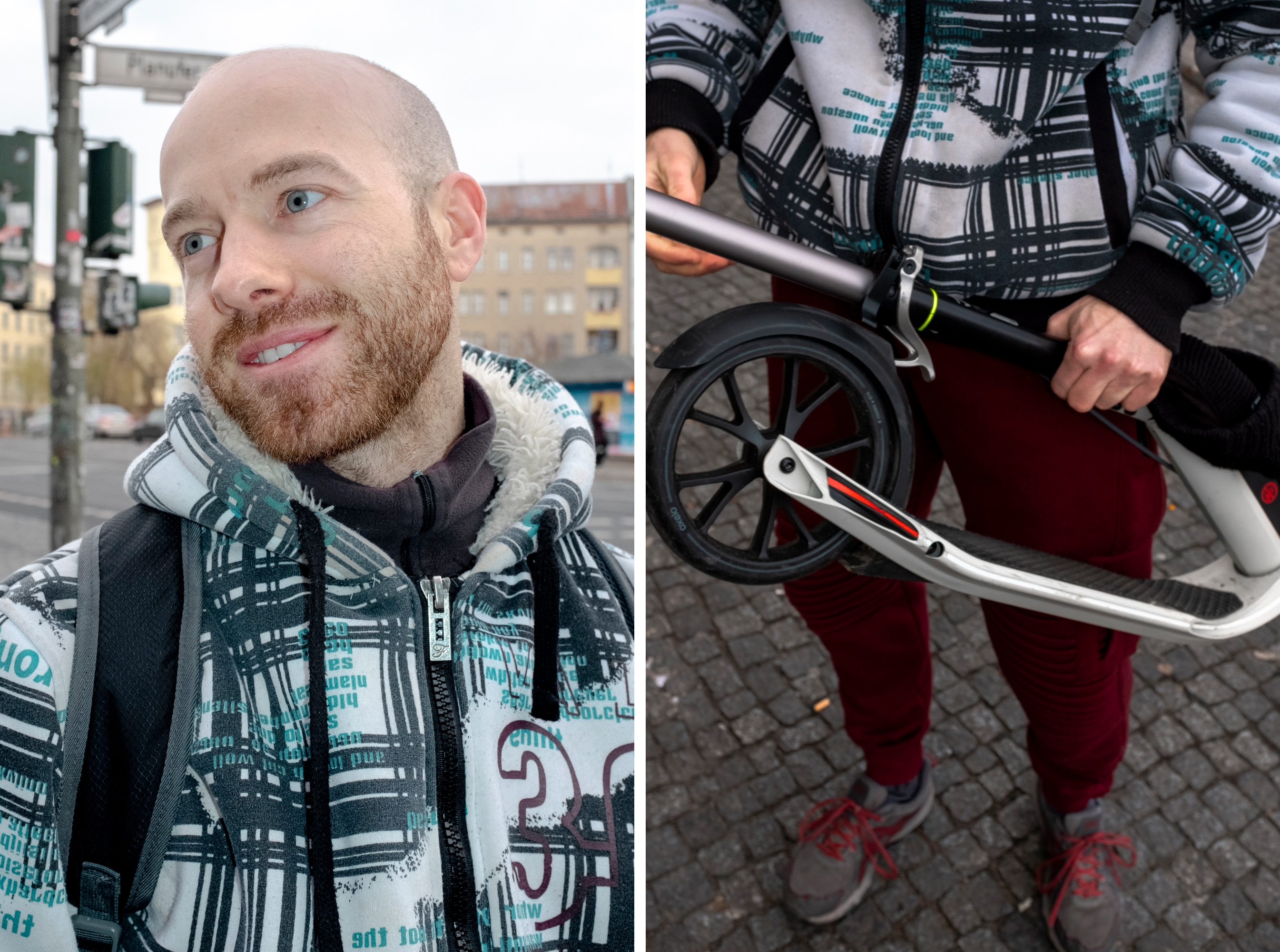 Ein Mann mit Glatze und rotem Bart