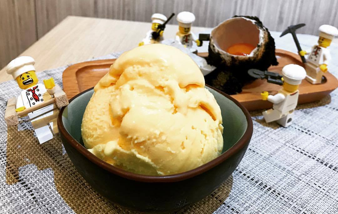 Salted egg yolk ice cream