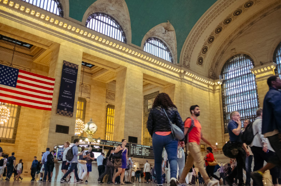 Crowding at the train station