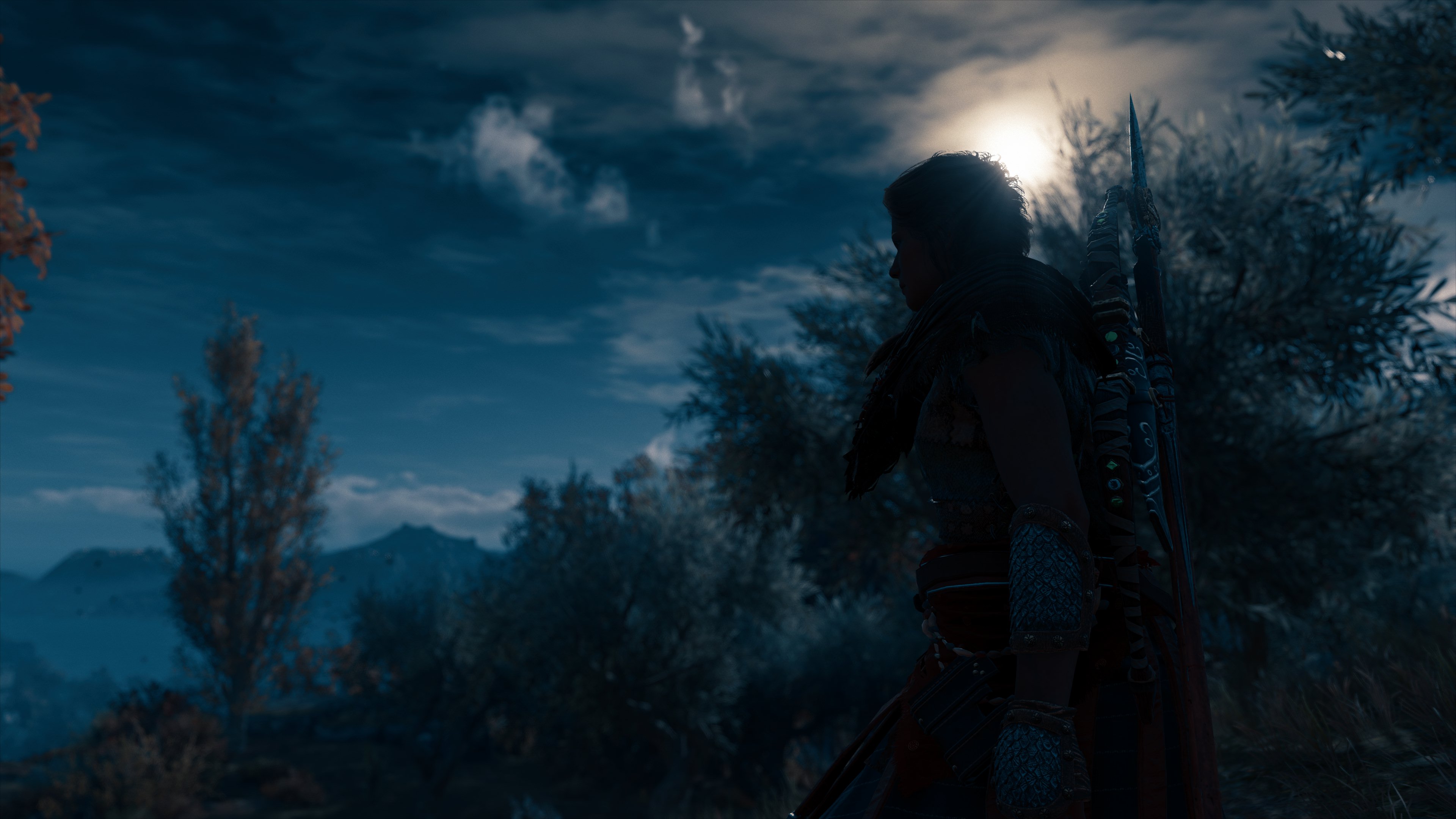 A moonlit night in Assassin's Creed