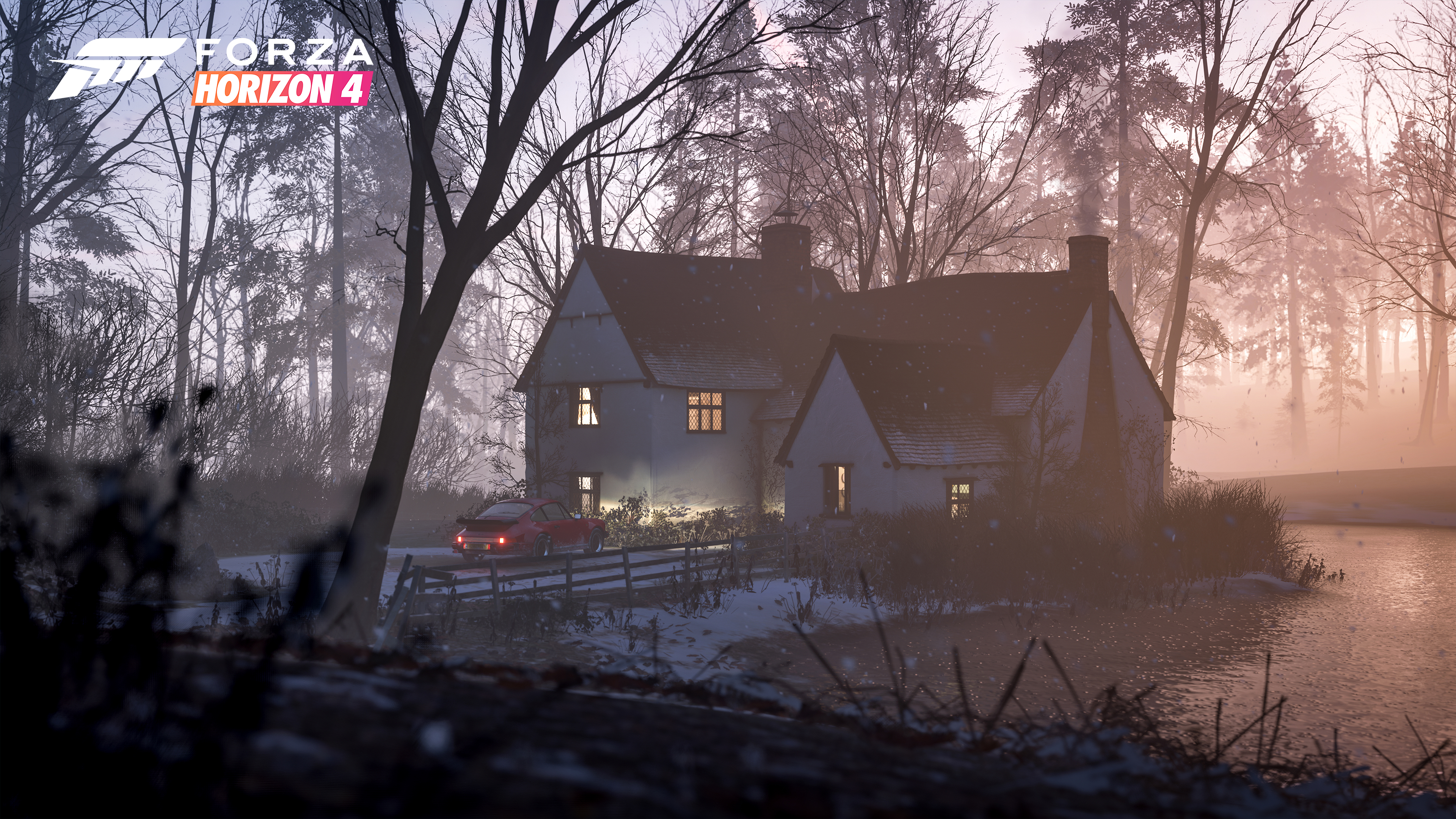 A quiet cottage by a lake in Forza Horizon 4