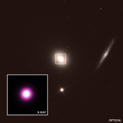 An optical and x-ray image of the black hole. Image: NASA