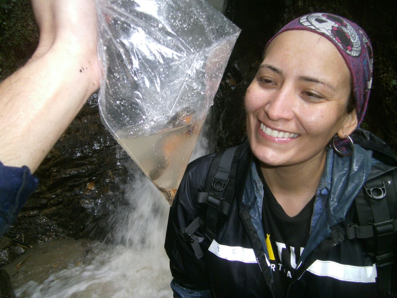 The research team on an expedition to a Bolivian cloud forest in search of Sehuencas water frogs.