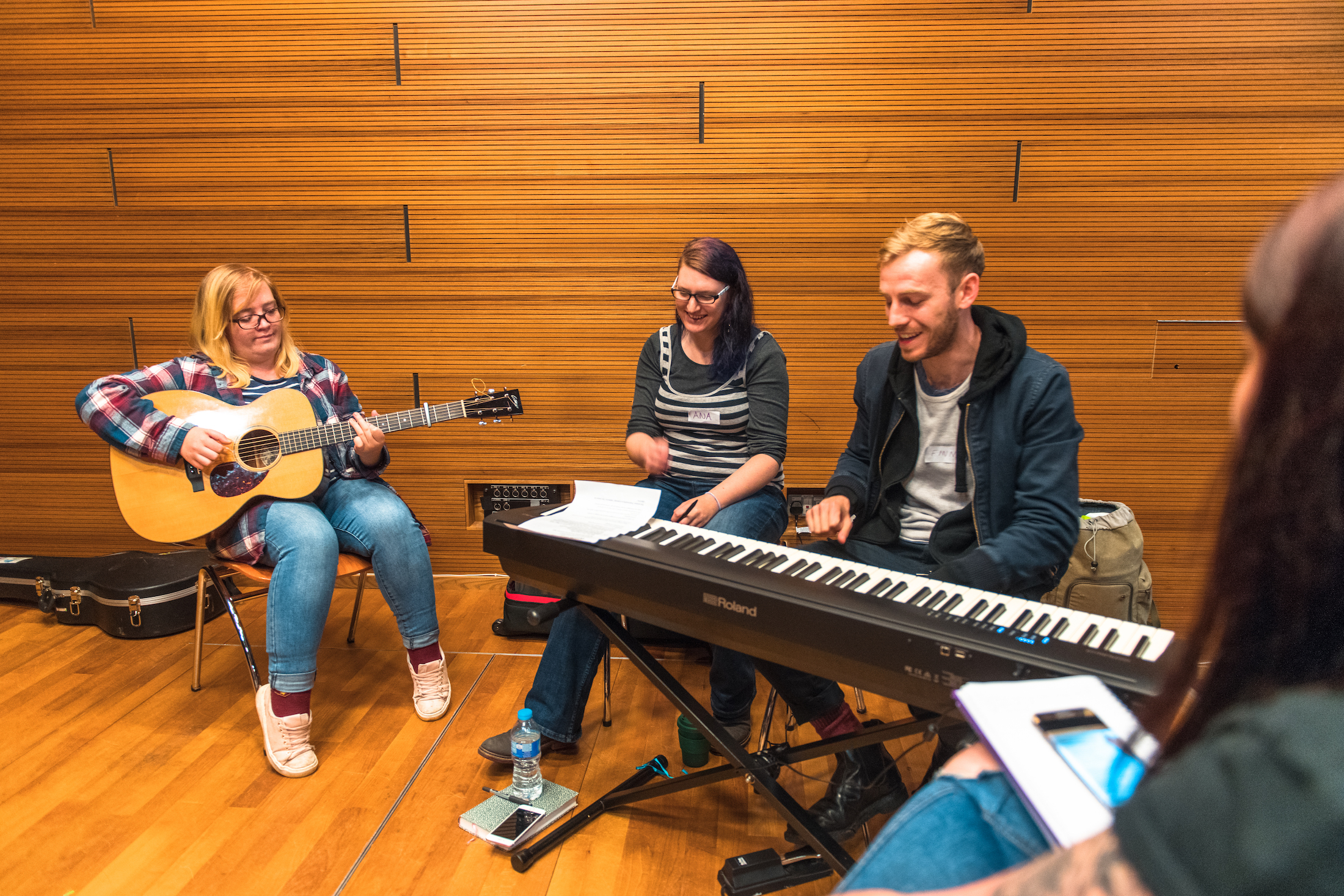 Bogha-frois Scottish LGBT+ musicians rehearsing