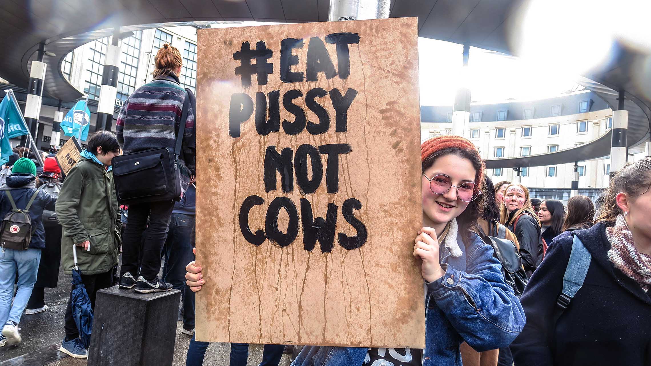 jongeren-klimaatmars-brussel-plakkaten-koeien