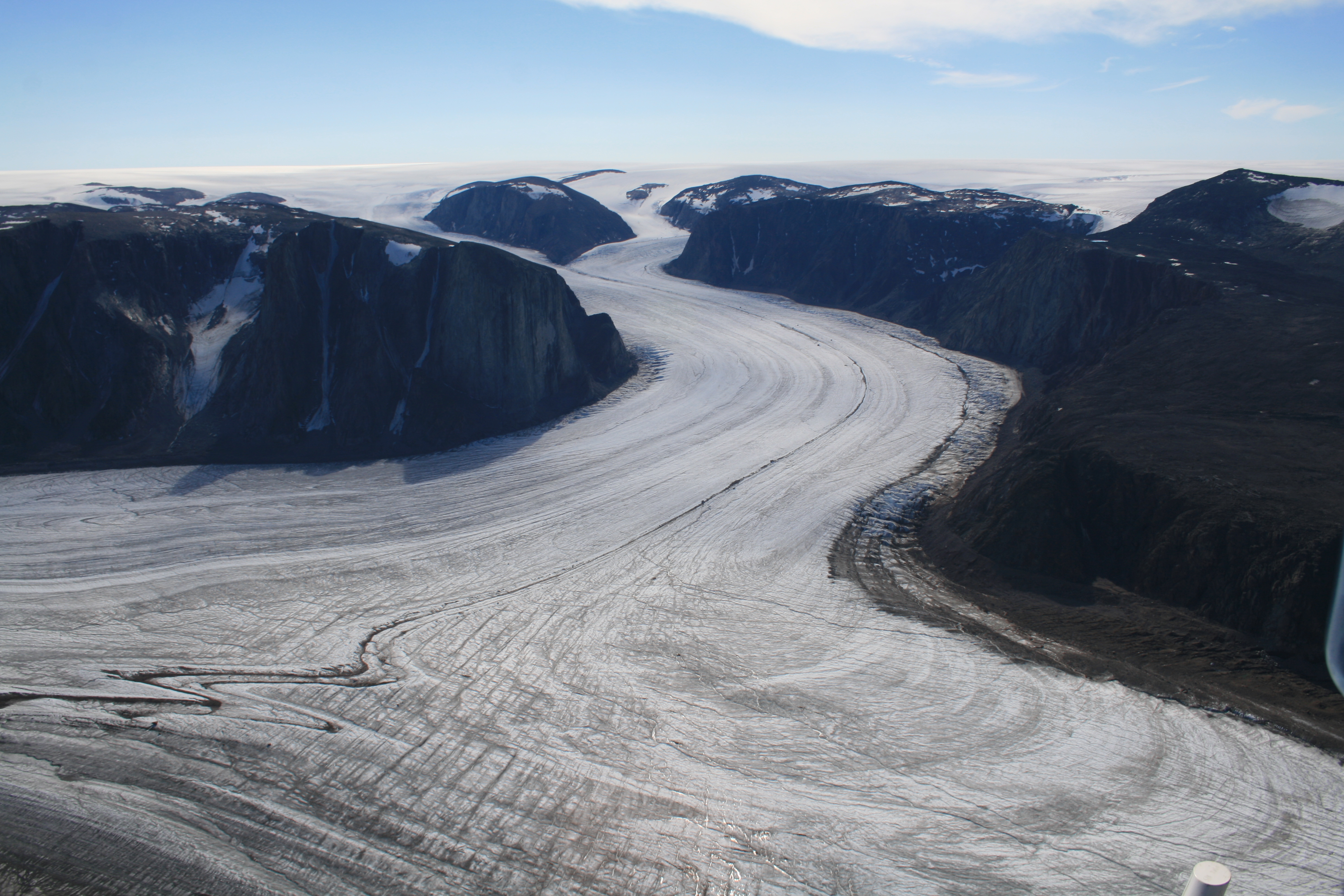 View of Baffin Island ice cover.