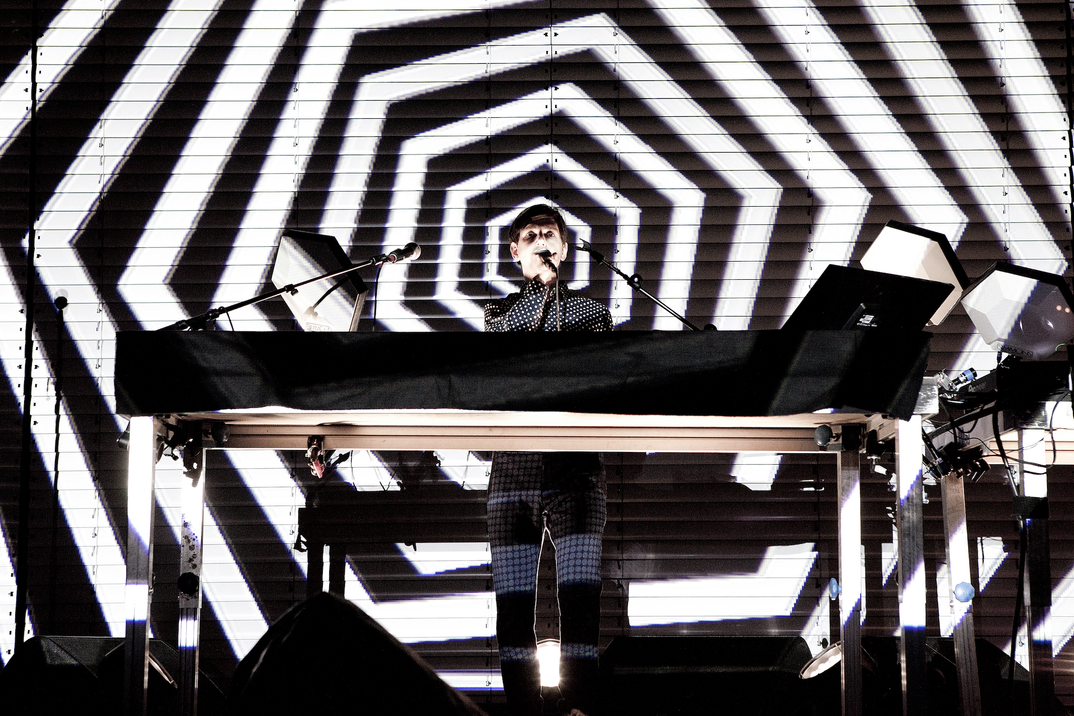 Tiga live. Photo courtesy of the artist