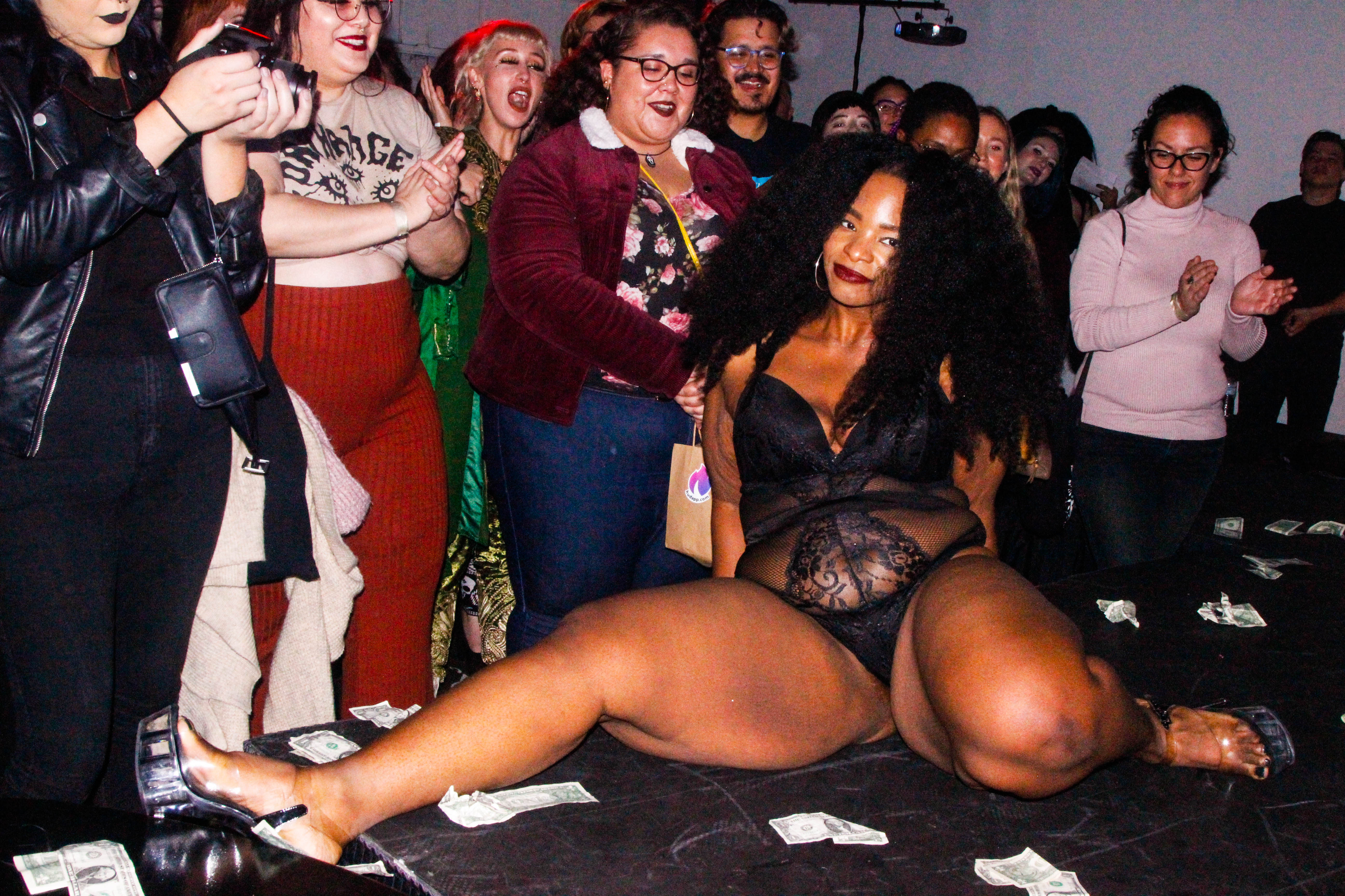 A stripper on a stage