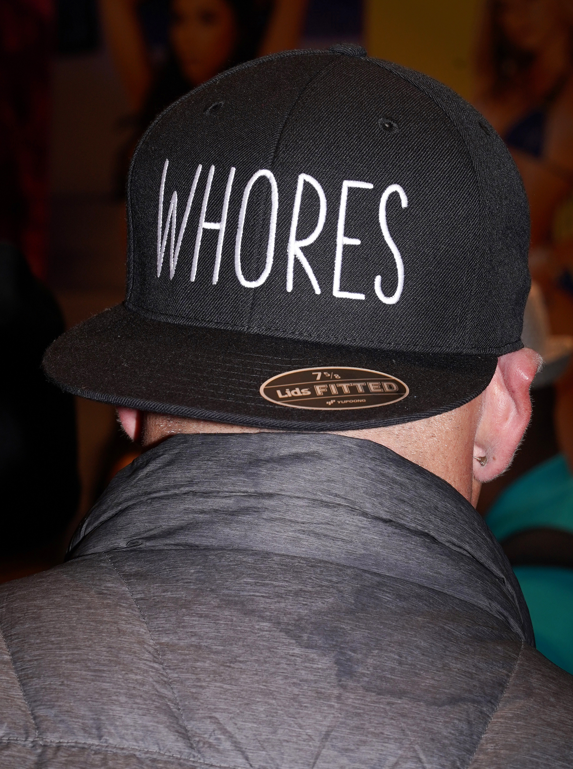 A cap with the word 