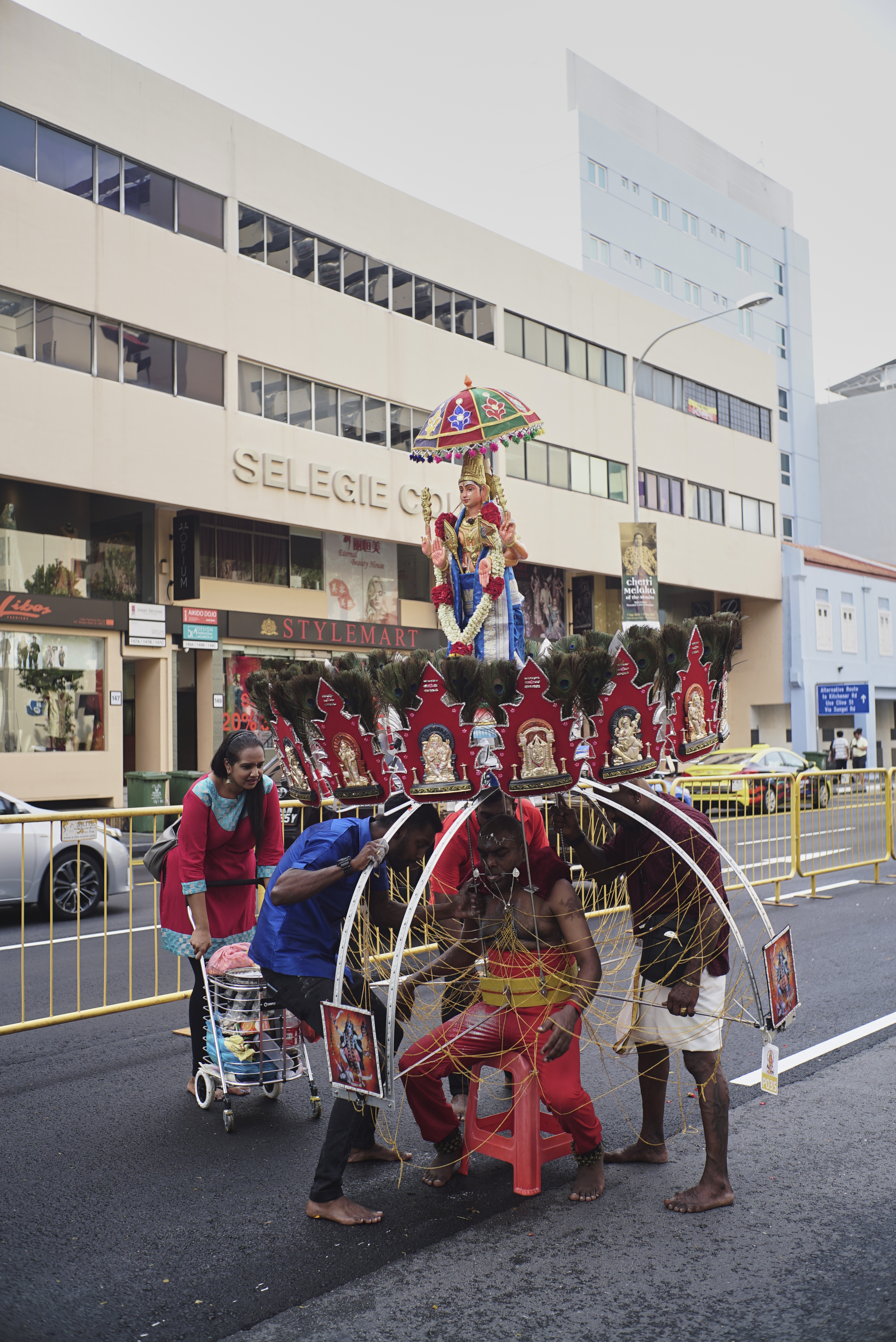 kavadi bearer resting